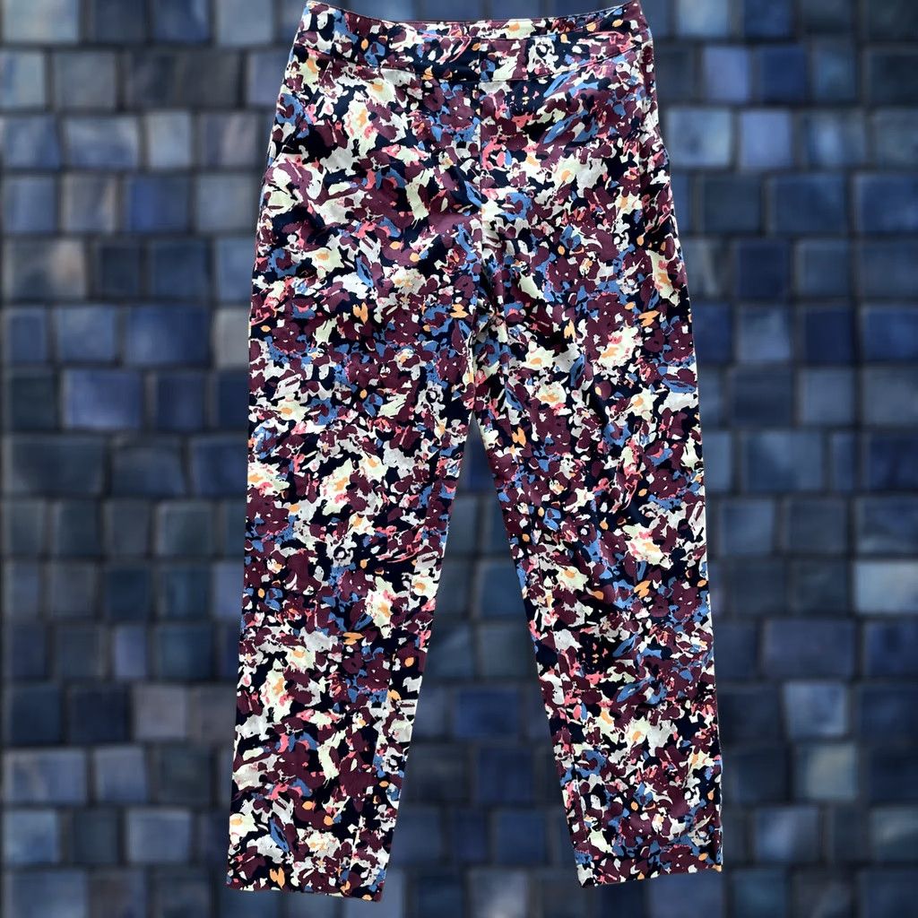 St. John St. John Paint Splatter Ankle Pants Women’s Size 2 Stretch Multicolor USA 27x26 Knit Tapered Regular Pants Mens? Women? Size 26" / US 2 / IT 38 - 1 Thumbnail