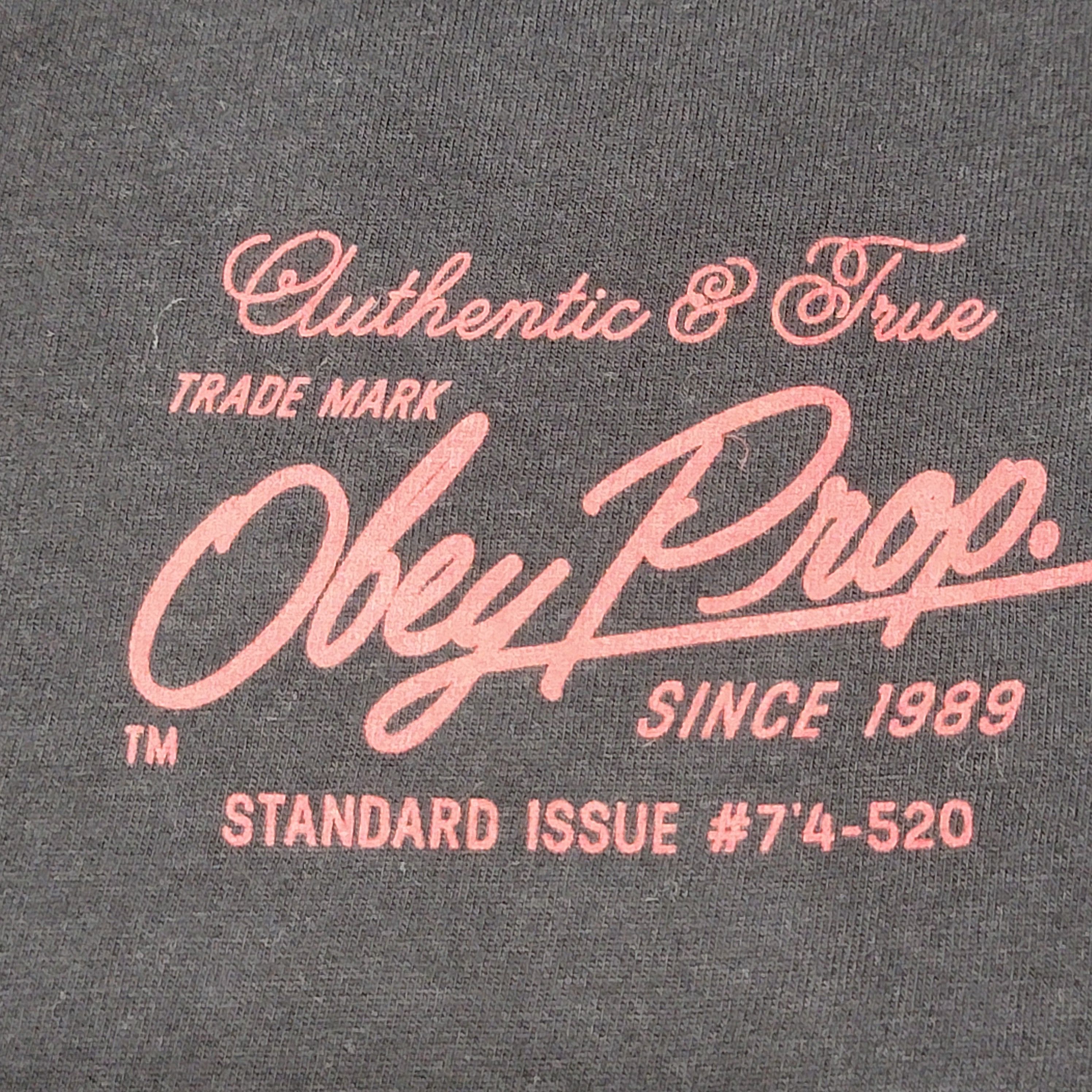 Obey Obey Graphic Trademark SS Black Tee - Size Medium Size US M / EU 48-50 / 2 - 2 Thumbnail