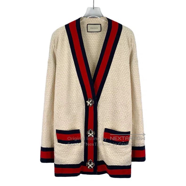 Gucci Gucci Colour block rolled edge cotton V-neck single-breast Size XS / US 0-2 / IT 36-38 - 1 Thumbnail