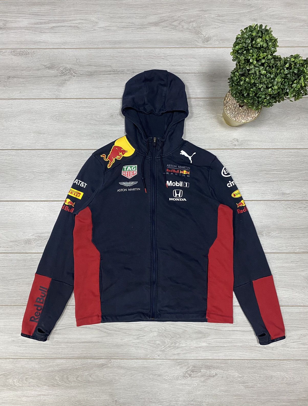 Puma Red Bull vintage big logo zip hoodie