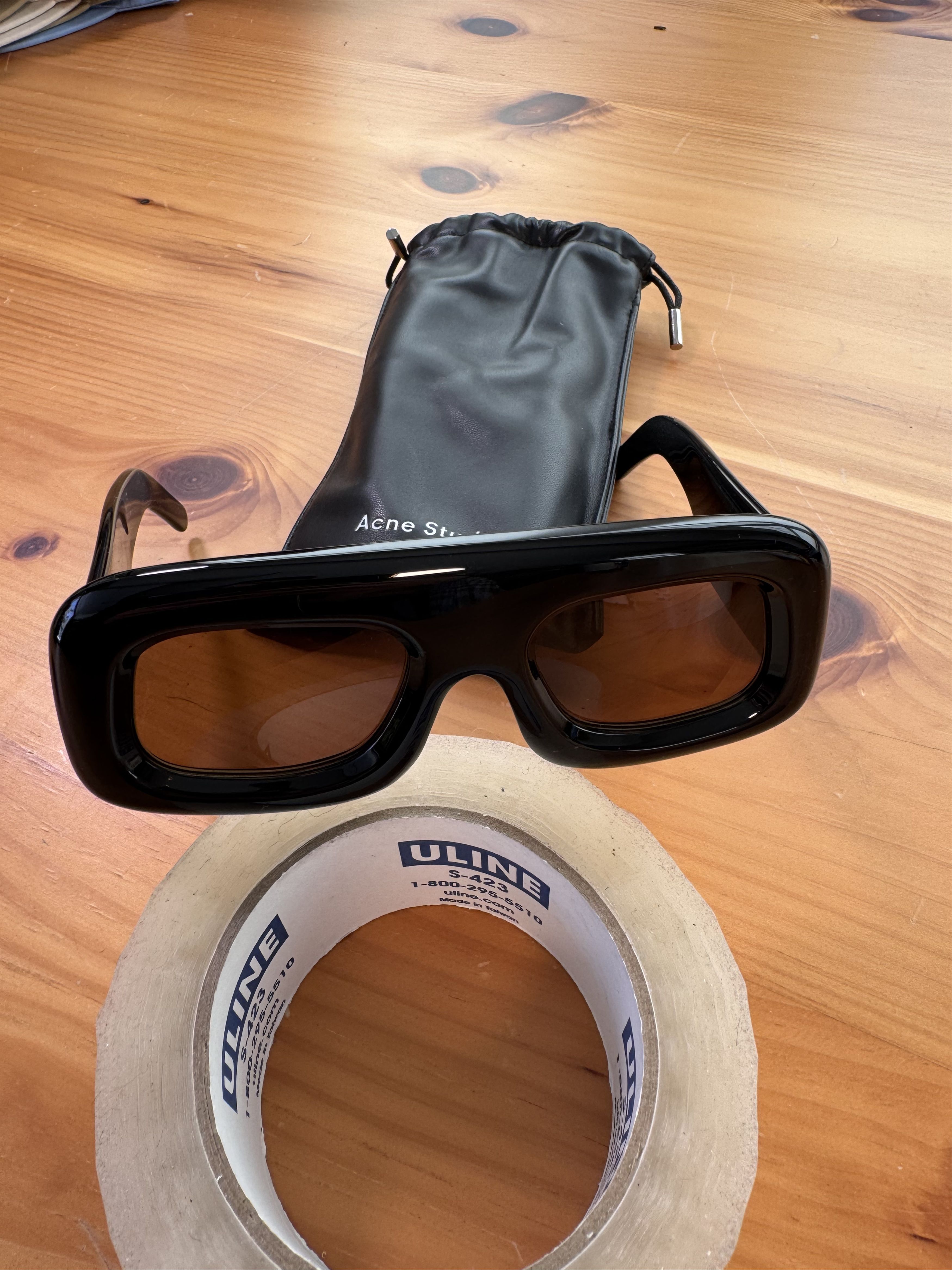 Acne Studios Acne Studios Oversized Fat Inflated Sunglasses Rectangle Size ONE SIZE - 4 Thumbnail