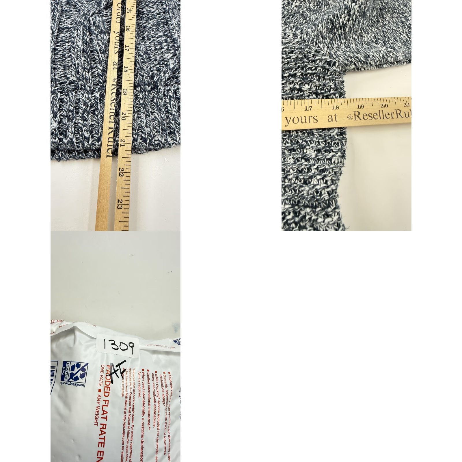 Abercrombie & Fitch Abercrombie & Fitch Sweater Womens Medium Gray Marled Cable Knit Pullover Chunky Crew Neck Knit Size M / US 6-8 / IT 42-44 - 8 Thumbnail