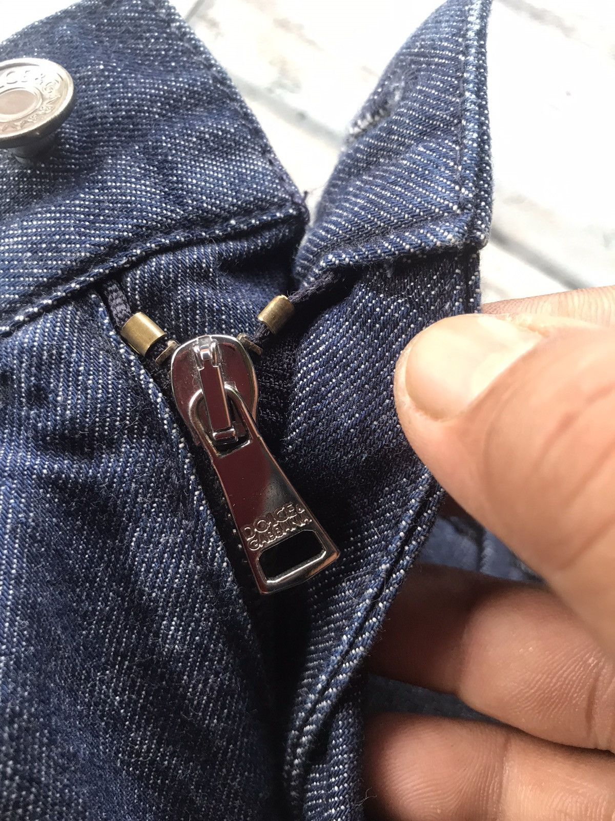 Dolce & Gabbana × Vintage 🔥🔥🔥VTG D&G DENIM MATERIAL SOFT BLACK LINE Size US 38 / EU 54 - 15 Thumbnail
