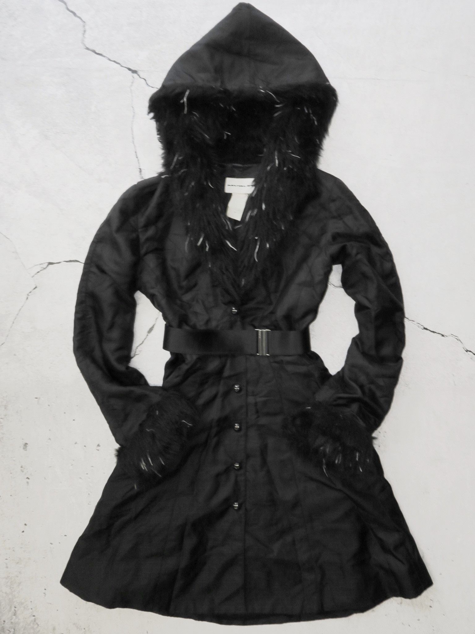 image of Thierry Mugler Vintage Coat in Black, Women's (Size Medium)