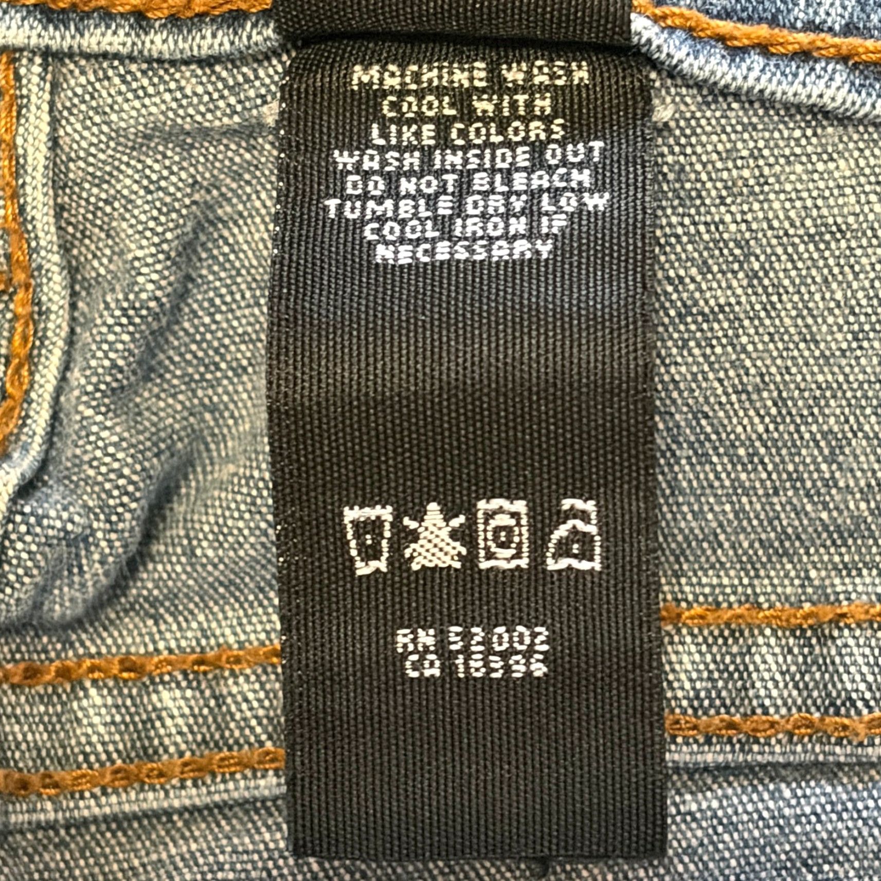 DKNY VINTAGE DKNY Jeans Womens 2R Blue Straight Stretch Denim Low Rise Made in USA Size 26" / US 2 / IT 38 - 5 Thumbnail