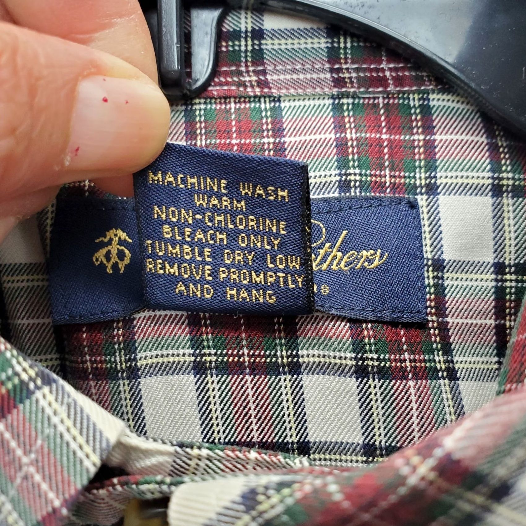 Brooks Brothers Brooks Brothers Dress Shirt Mens M Multi Plaid Non-Iron Button Down Shirt Size 40R - 6 Thumbnail