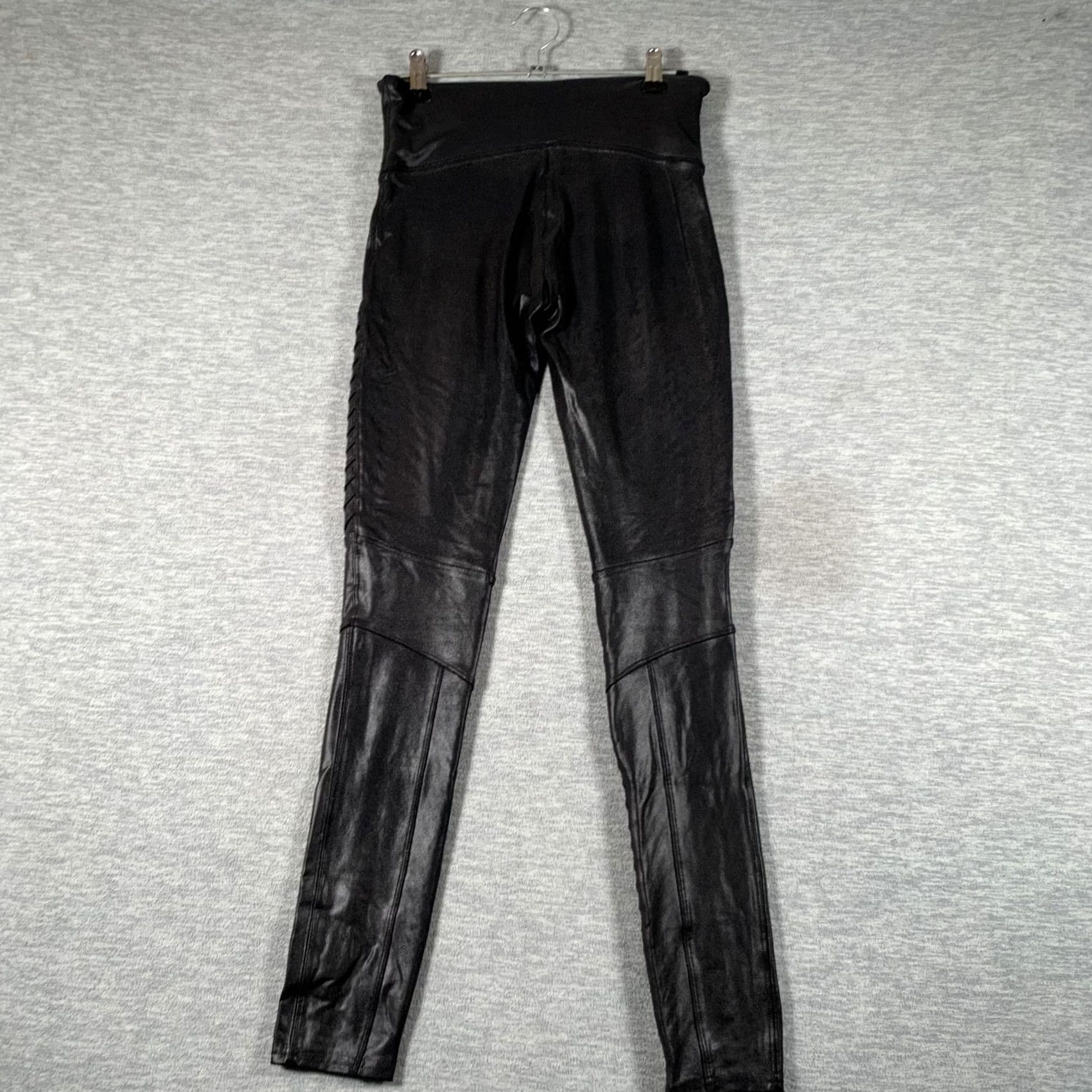 Spanx Spanx Faux Leather Moto Leggings Womens Small Black High Rise Ankle Shaping Size 28" / US 6 / IT 42 - 5 Thumbnail