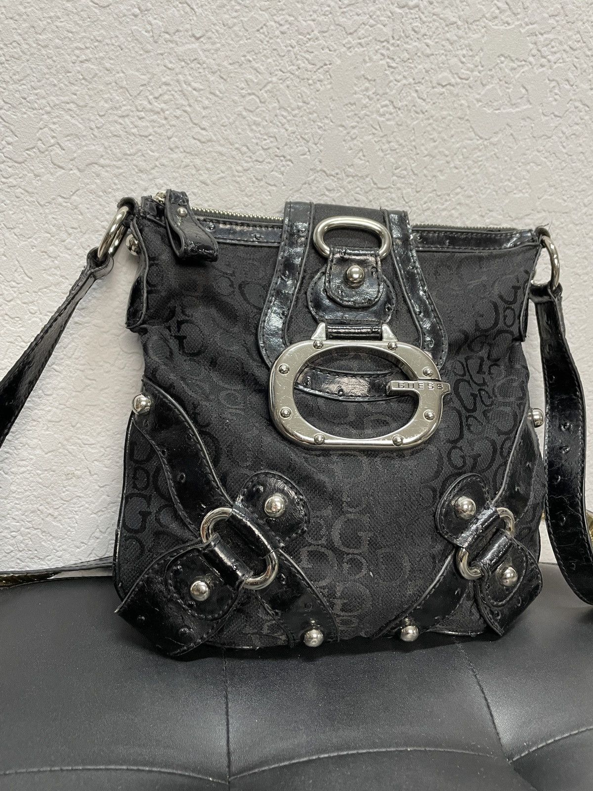 Guess × Vintage Rare🔥🔥 Y2K Vintage GUESS Baguette Shoulder Bag Denim Size ONE SIZE - 4 Thumbnail