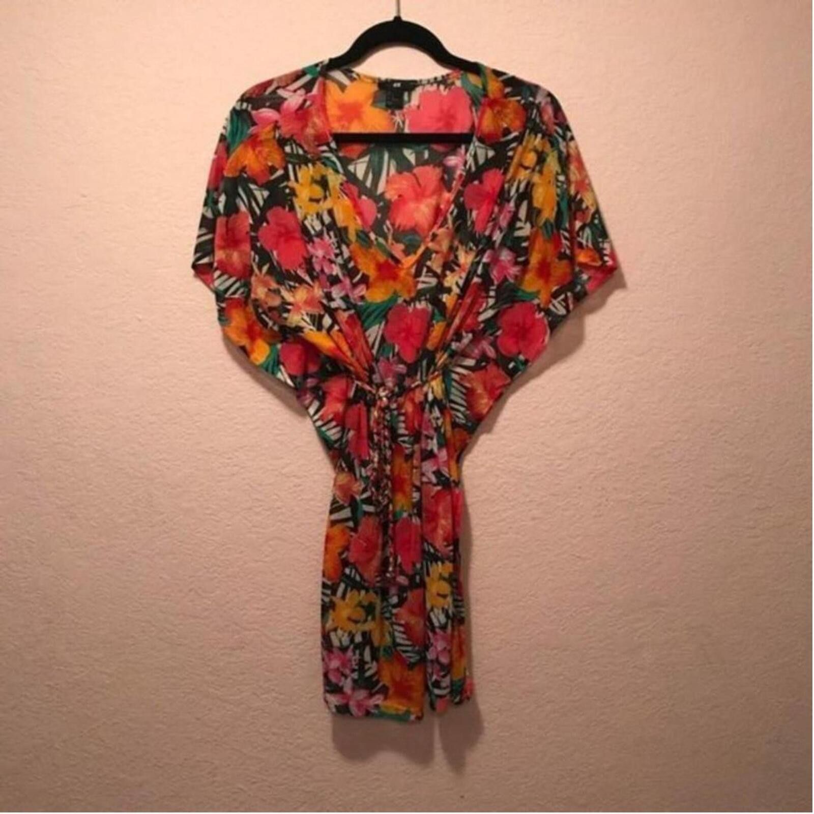 The Unbranded Brand Floral Print Tie Waist Dress Size ONE SIZE - 2 Thumbnail