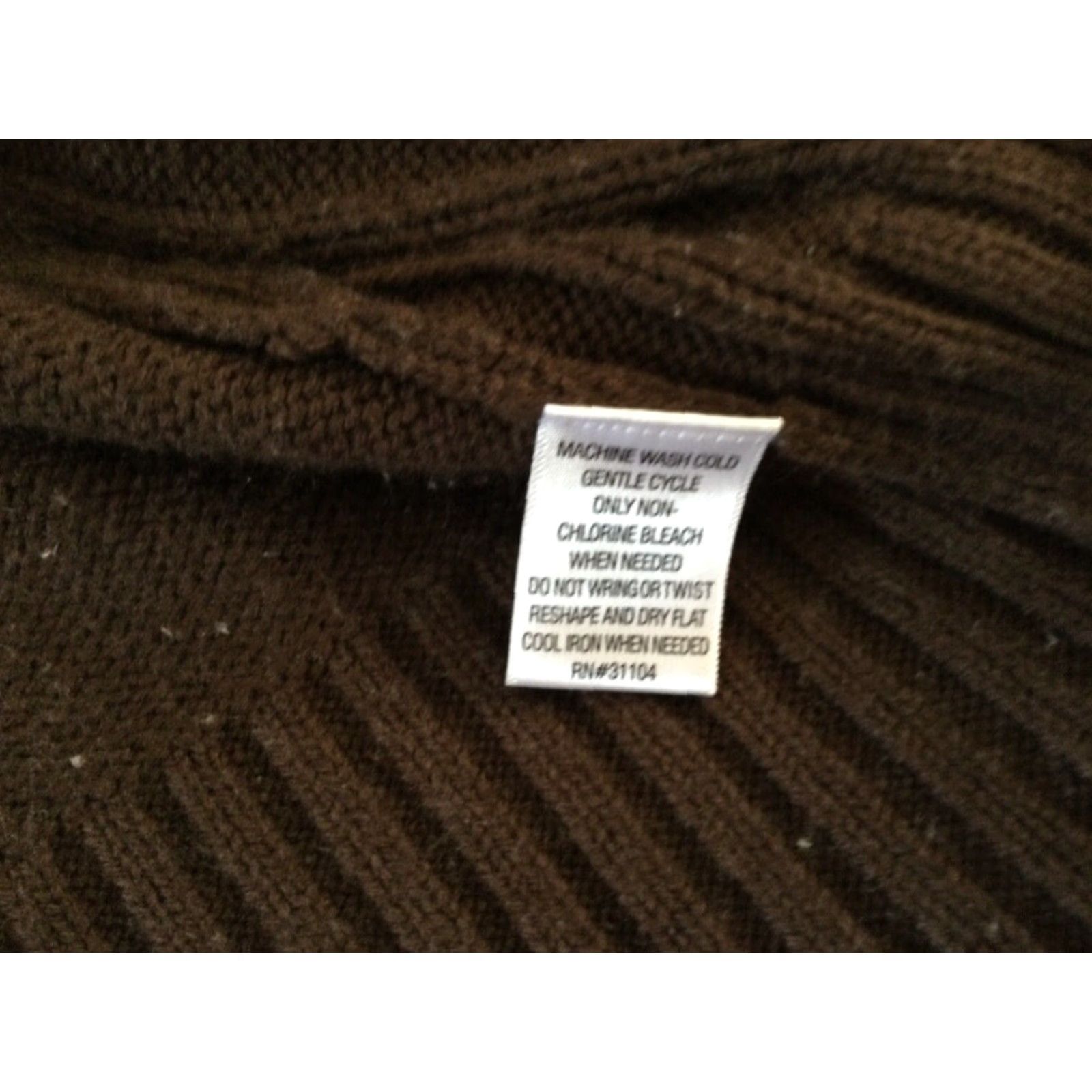 Vintage Kim Rogers Cardigan Sweater Women’s Large Brown Knit Single Button Pockets Size L / US 10 / IT 46 - 4 Thumbnail