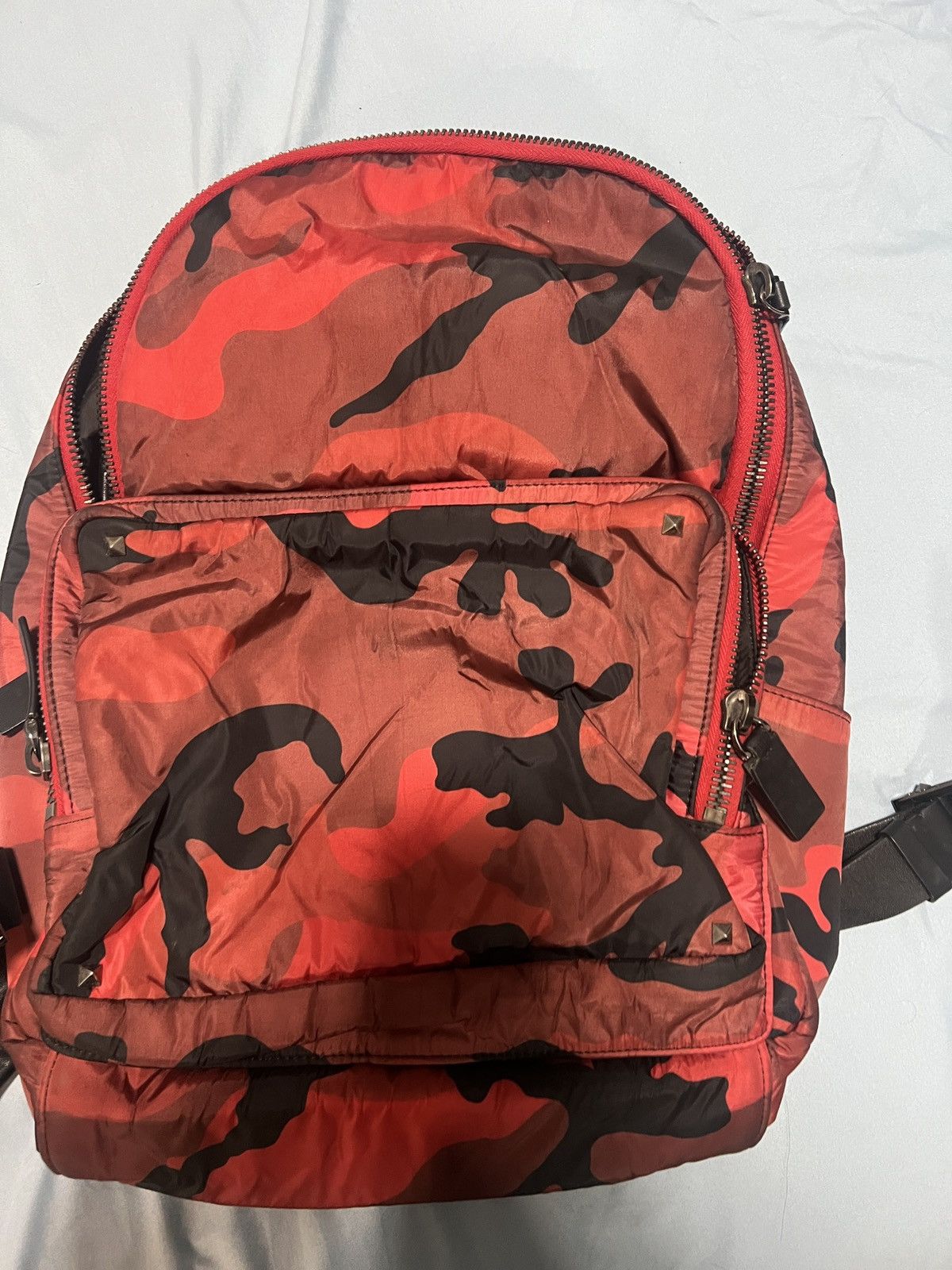 Valentino Valentino red camo nylon backpack Size ONE SIZE - 1 Thumbnail