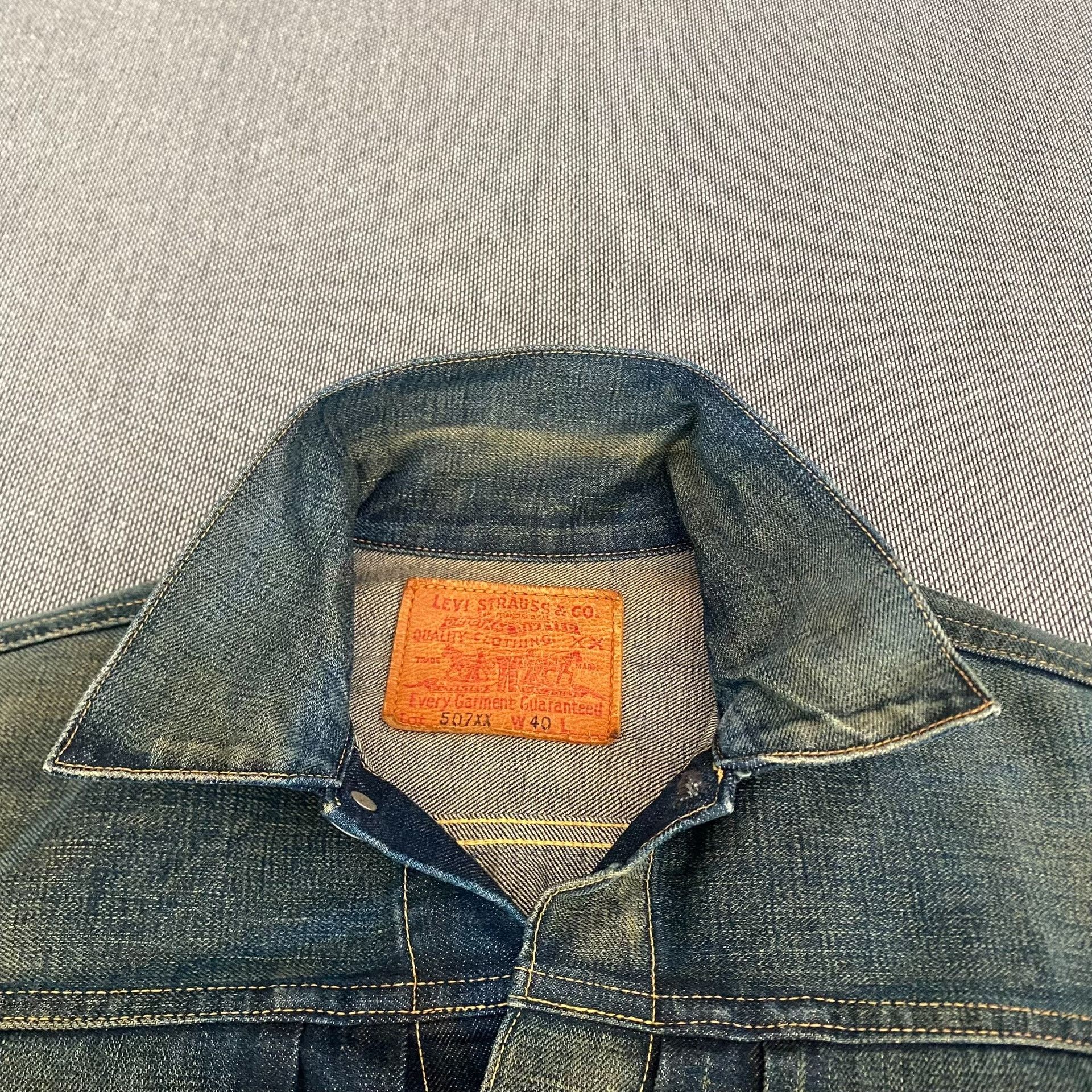 Levi's Vintage Clothing Levi's LVC 507XX J22 Japan Denim Jacket Size US XXS / EU 40 - 3 Thumbnail
