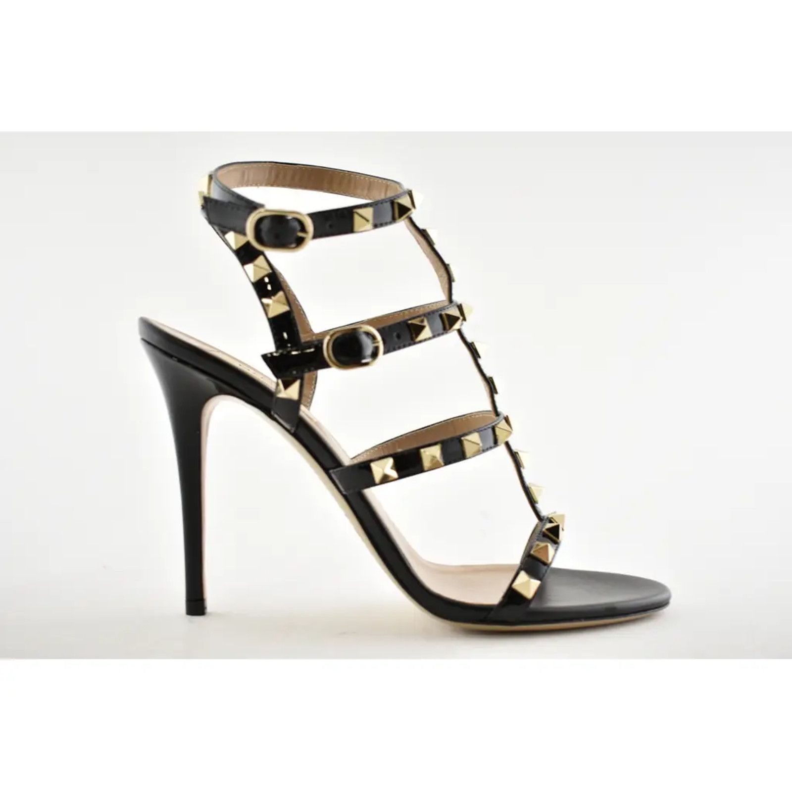 Valentino Rockstud 105 Stud Caged Ankle Strap Sandal Heel Pump 40.5 Size US 10.5 / IT 40.5 - 2 Thumbnail