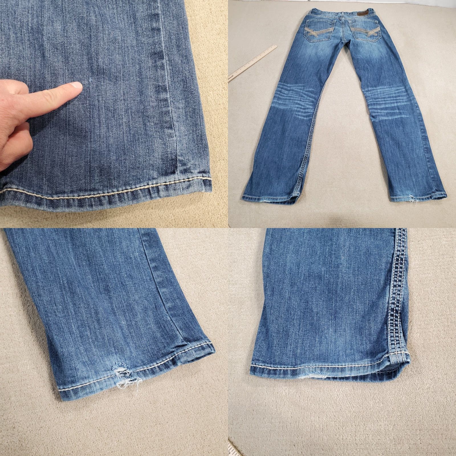 Vintage BKE Tyler Jeans Mens 33 L Blue Buckle Medium Wash Straight Leg Buckle BKE Logo Jeans Mens Regular Fit Denim Cotton Used Vintage No Size US 33 - 8 Thumbnail