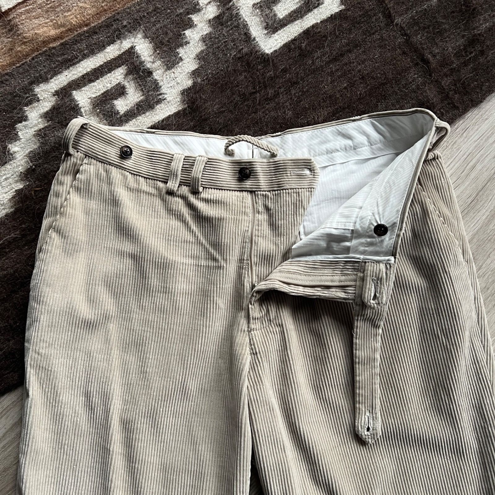 Other 1883 Pontoglio Blake Flat Front Beige Corduroy Pants Size W3 Size US 34 / EU 50 - 6 Thumbnail