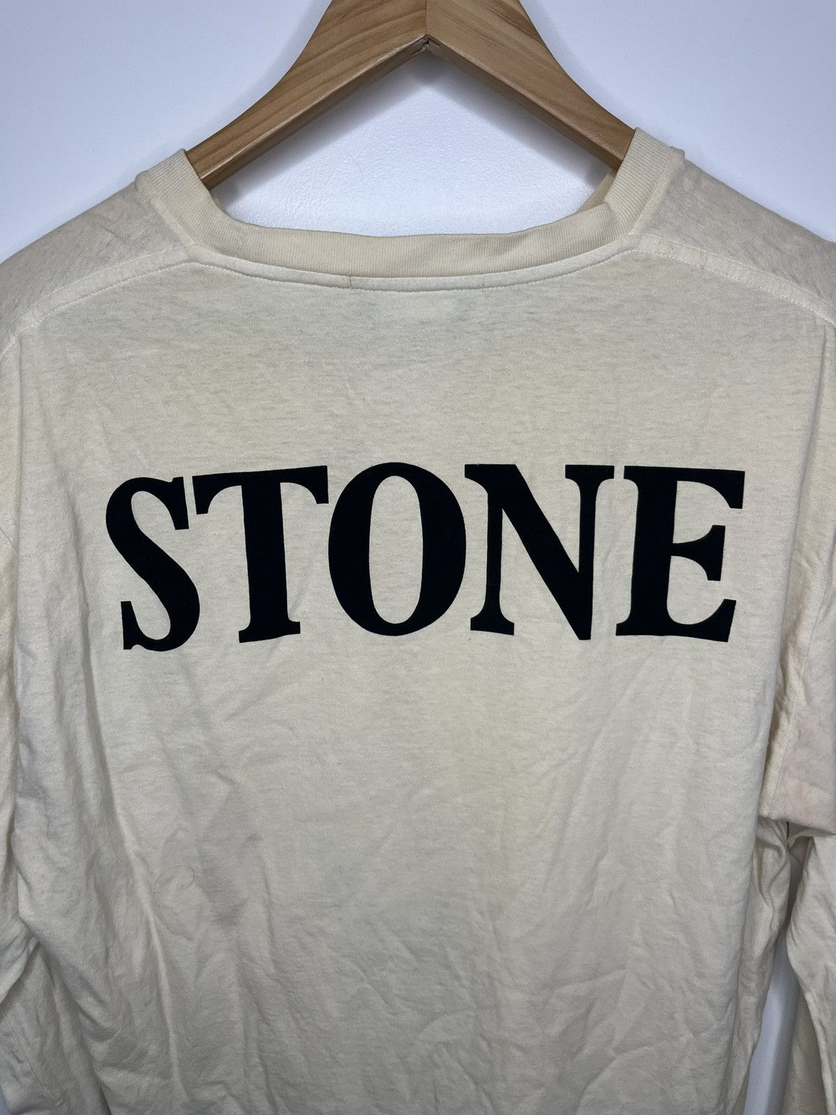 Stone Island STONE ISLAND Long Sleeve T Shirt Size Large Cream White Size US L / EU 52-54 / 3 - 6 Thumbnail