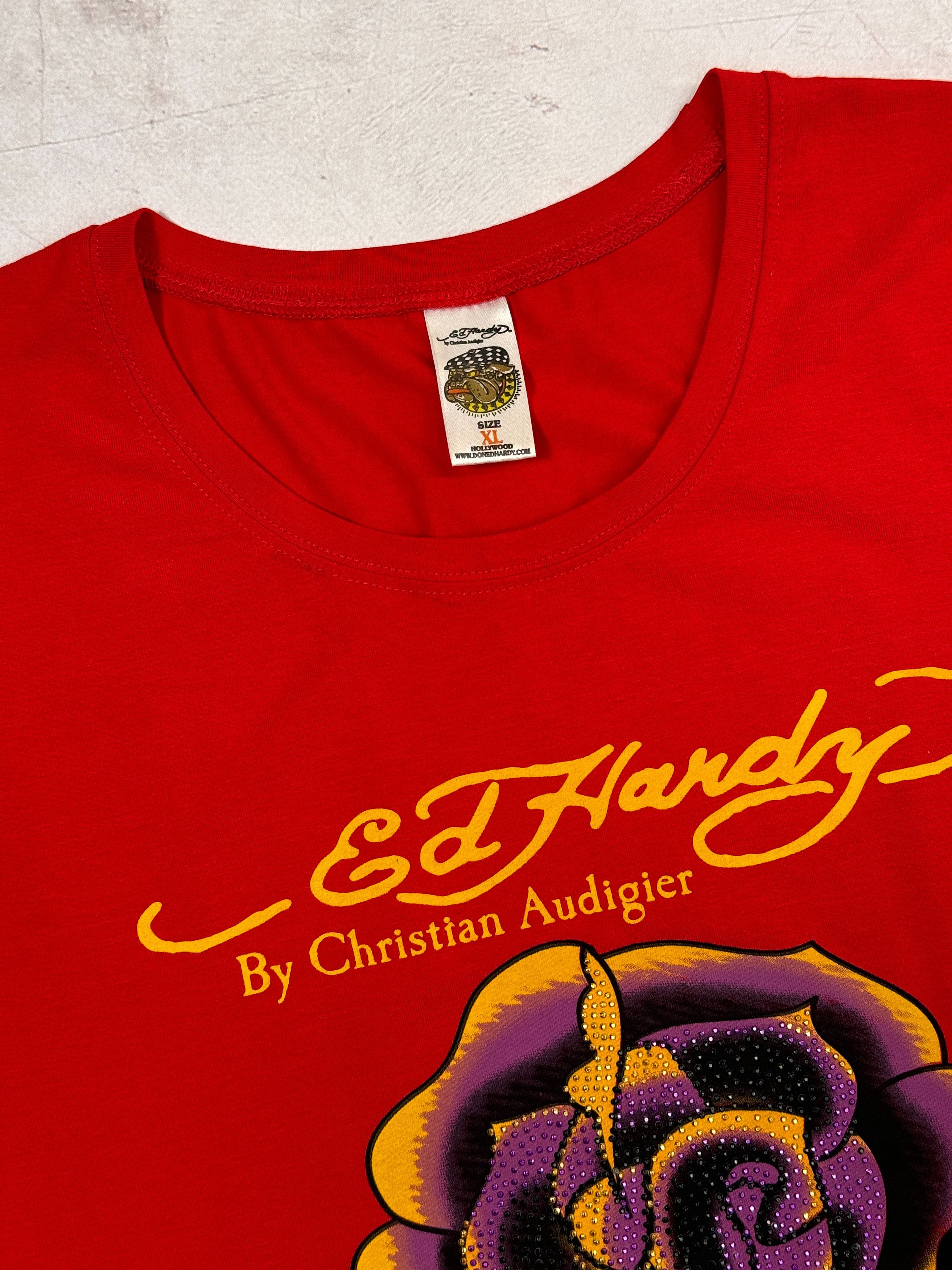 Christian Audigier × Ed Hardy Ed Hardy Mini Dress Tunica Golden Rose of Love Size M / US 6-8 / IT 42-44 - 9 Thumbnail
