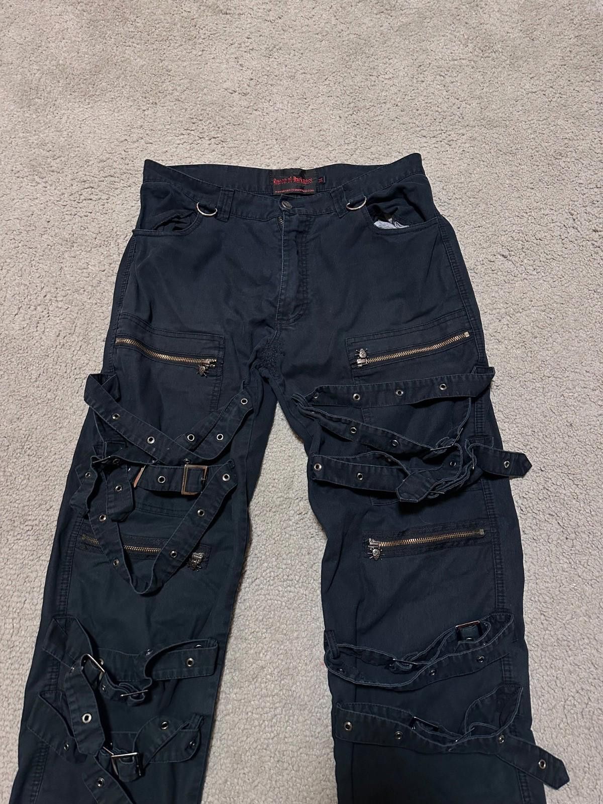 Other Vintage Queen Of Darkness Punk Bondage Cargo Pants Sz 34 Size US 34 / EU 50 - 3 Thumbnail