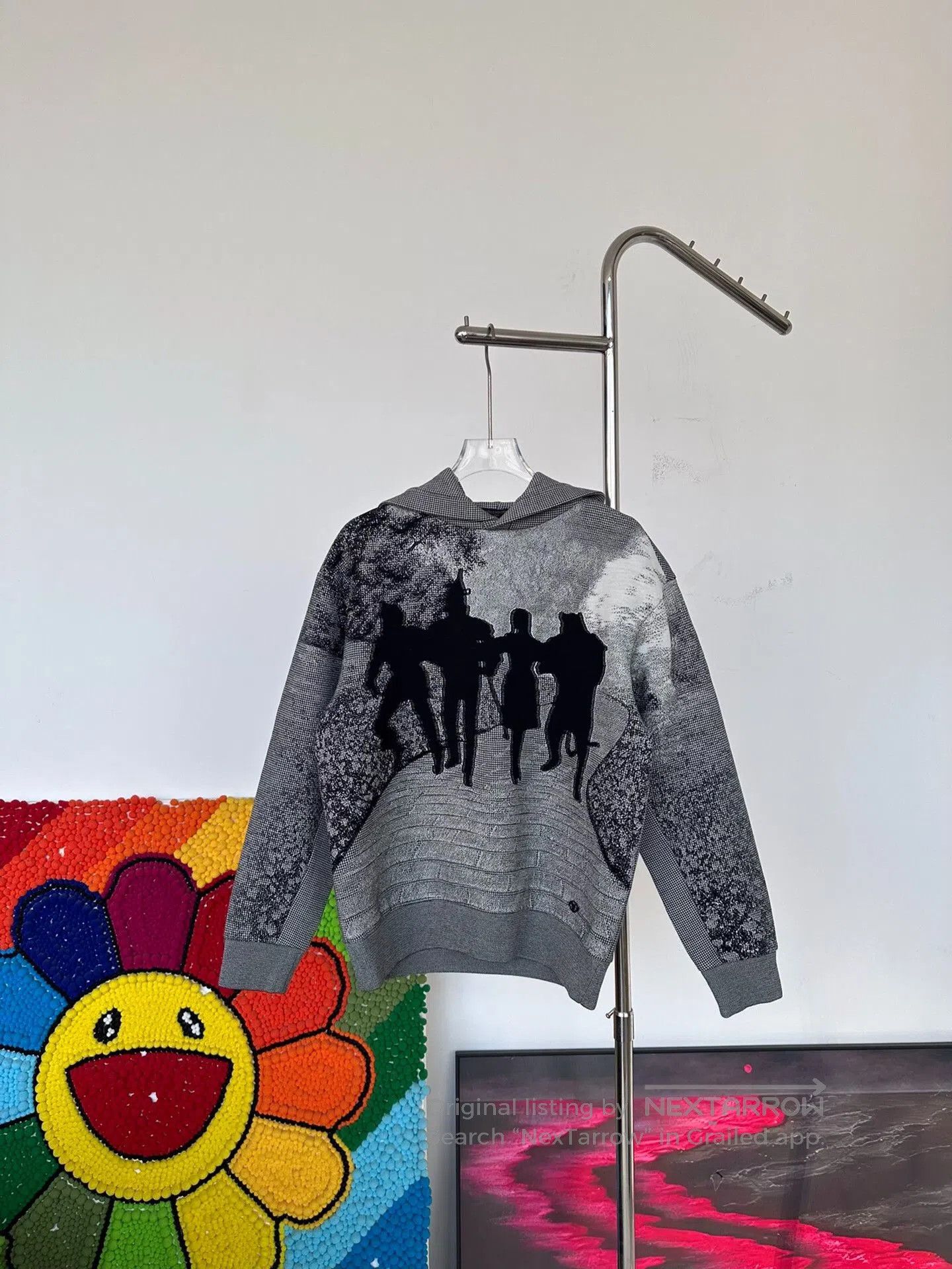 Louis Vuitton Louis Vuitton Gray Silhouette Print Hoodie XXS. Size XXS / US 00 / IT 34 - 2 Thumbnail