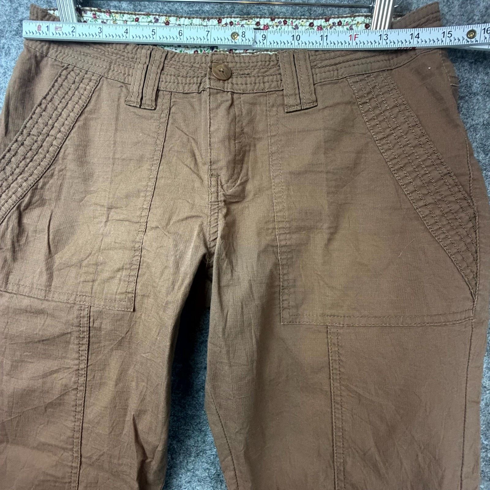 Prana Prana Mari Capri Pants Womens 4 Brown Organic Hiking Granola Size 27" / US 4 / IT 40 - 7 Thumbnail
