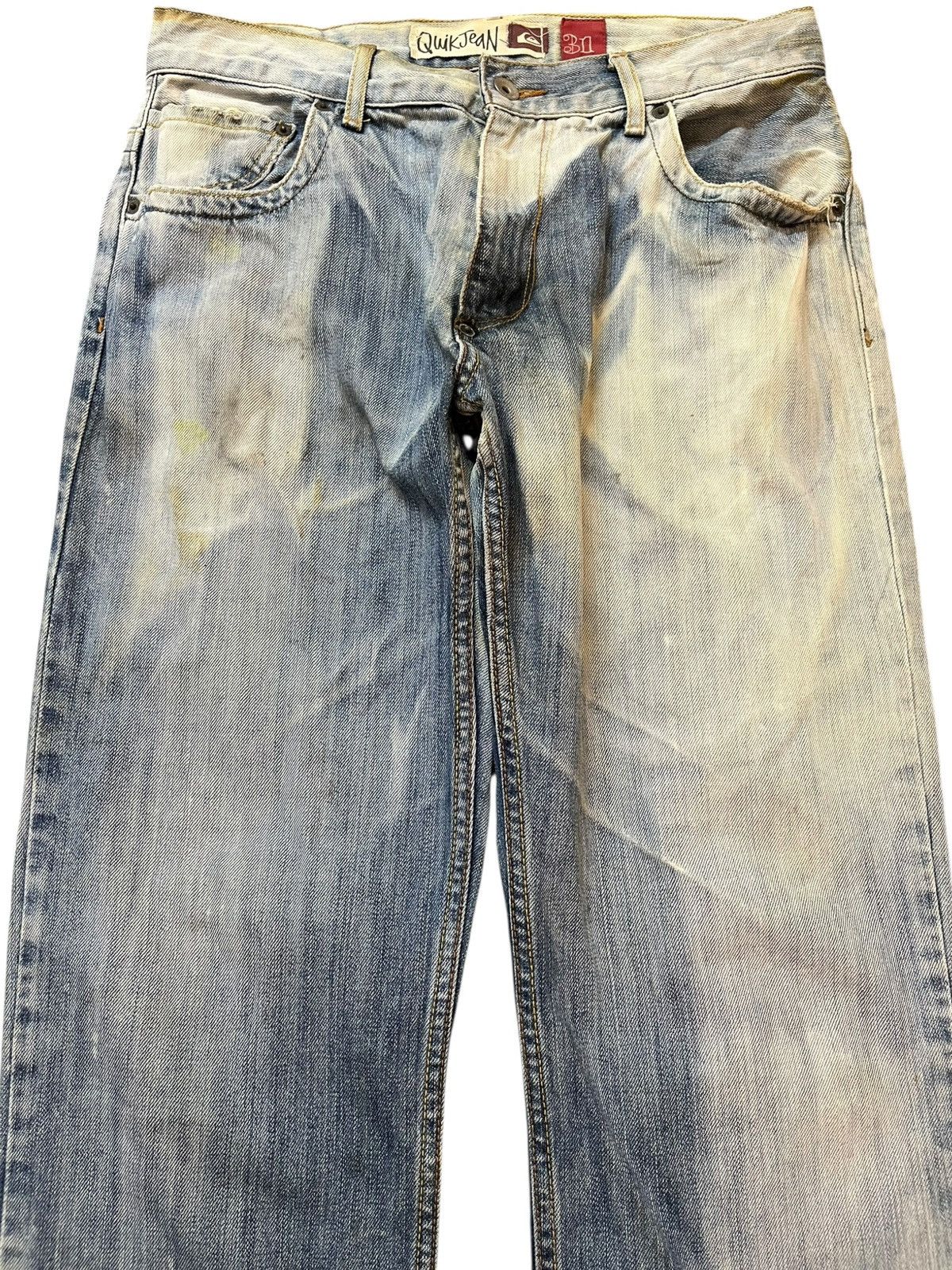Quiksilver Vintage Quik Jean By Quiksilver Acid Wash Loose Denim Size US 31 - 2 Thumbnail