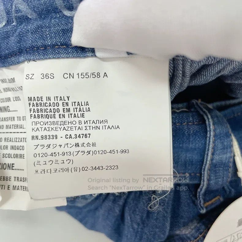 Prada Prada Blue denim skirt Size 24" / US 00 / IT 34 - 6 Thumbnail