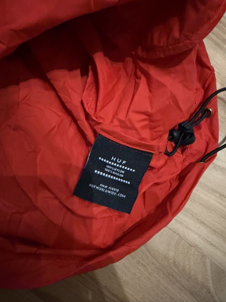 Huf × Thrasher HUF Worldwide Packable Hooded Poncho / Rain Jacket Red - L Size US L / EU 52-54 / 3 - 5 Thumbnail