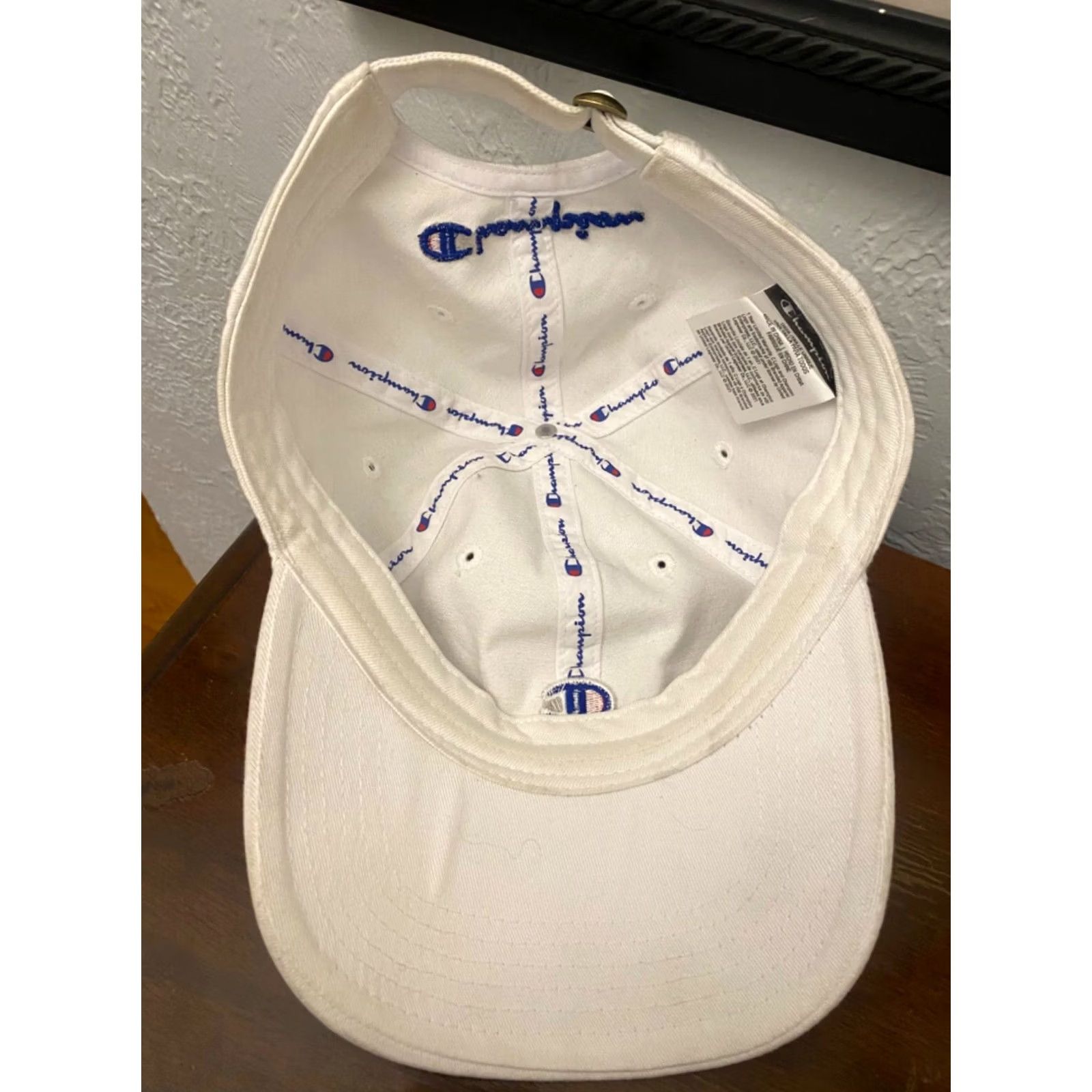 Champion Champion White Logo Baseball Hat Small Logo Adjustable Mens Cap Size ONE SIZE - 4 Thumbnail