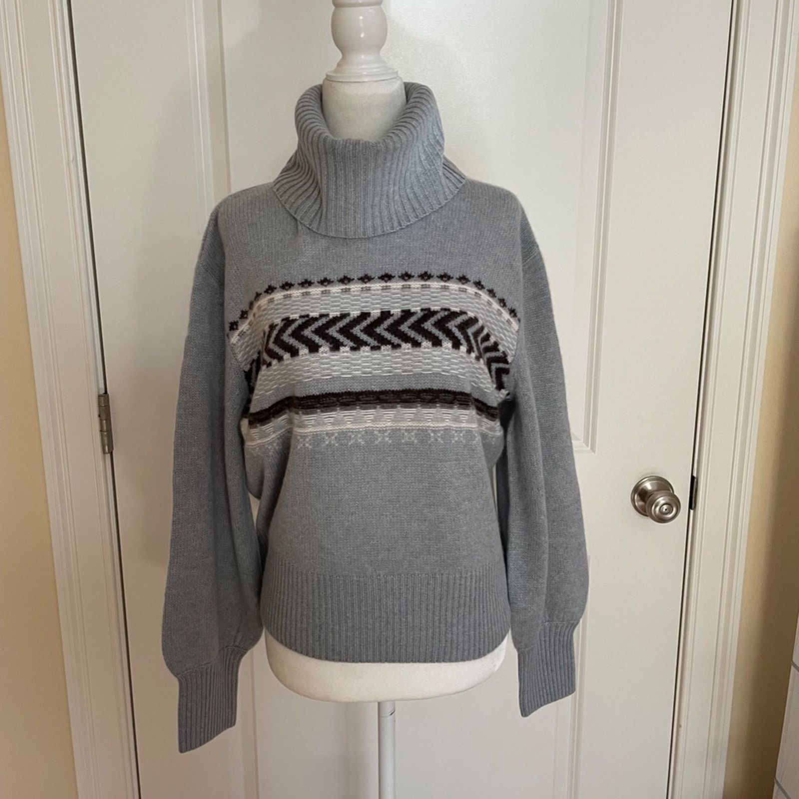 360Cashmere Kimmie Turtleneck Fair Isle Sweater from 360 Cashmere Size M / US 6-8 / IT 42-44 - 4 Thumbnail