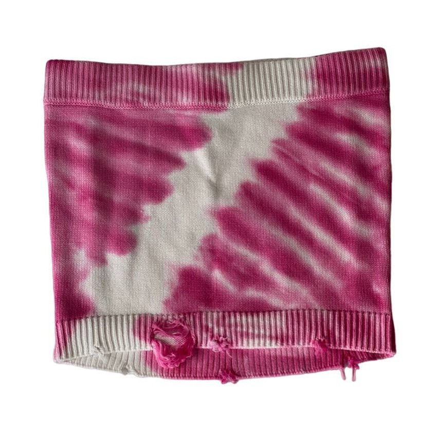 image of Ser O Ya Ser.o.ya Robin Tie-Dye Mini Skirt In Pink Line, Women's (Size 27)