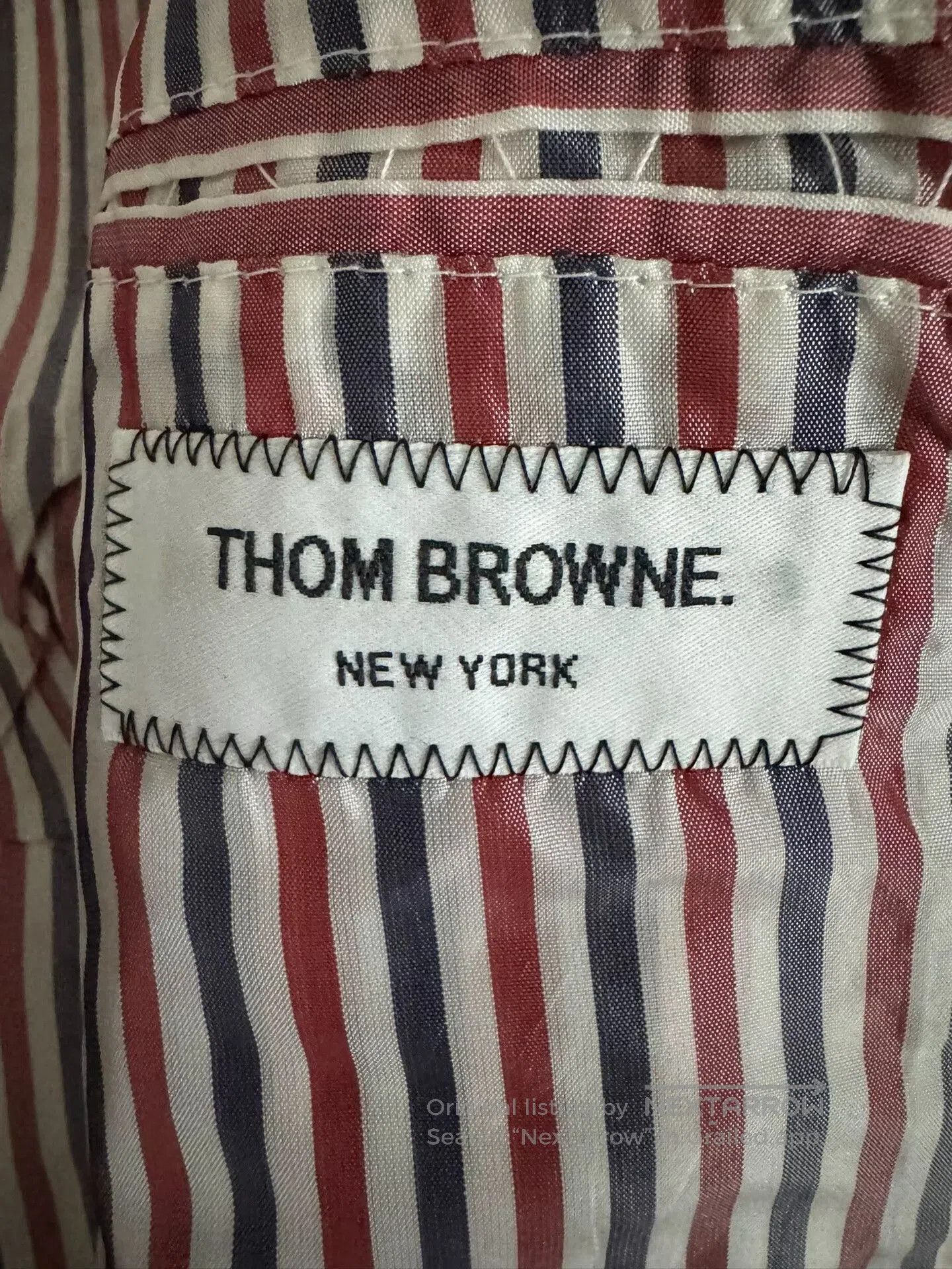 Thom Browne thom browne white leather jacket with stripes. Size US M / EU 48-50 / 2 - 3 Thumbnail