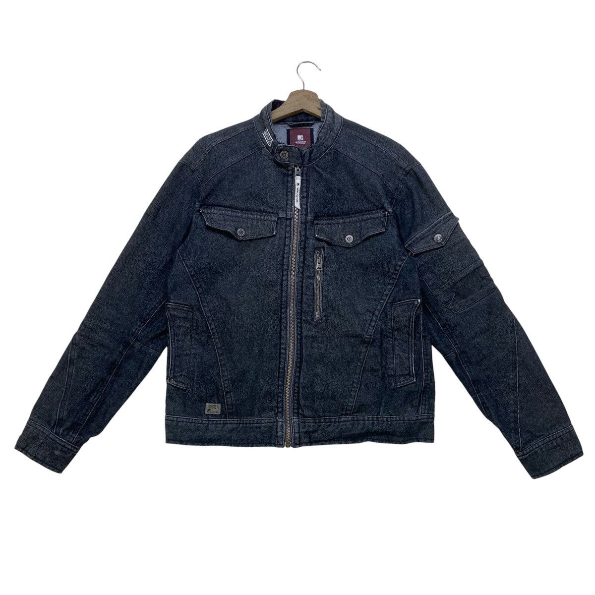 Japanese Brand Japanese Brand I’z Frontier Biker Stretch Denim Jacket Size US S / EU 44-46 / 1 - 2 Thumbnail