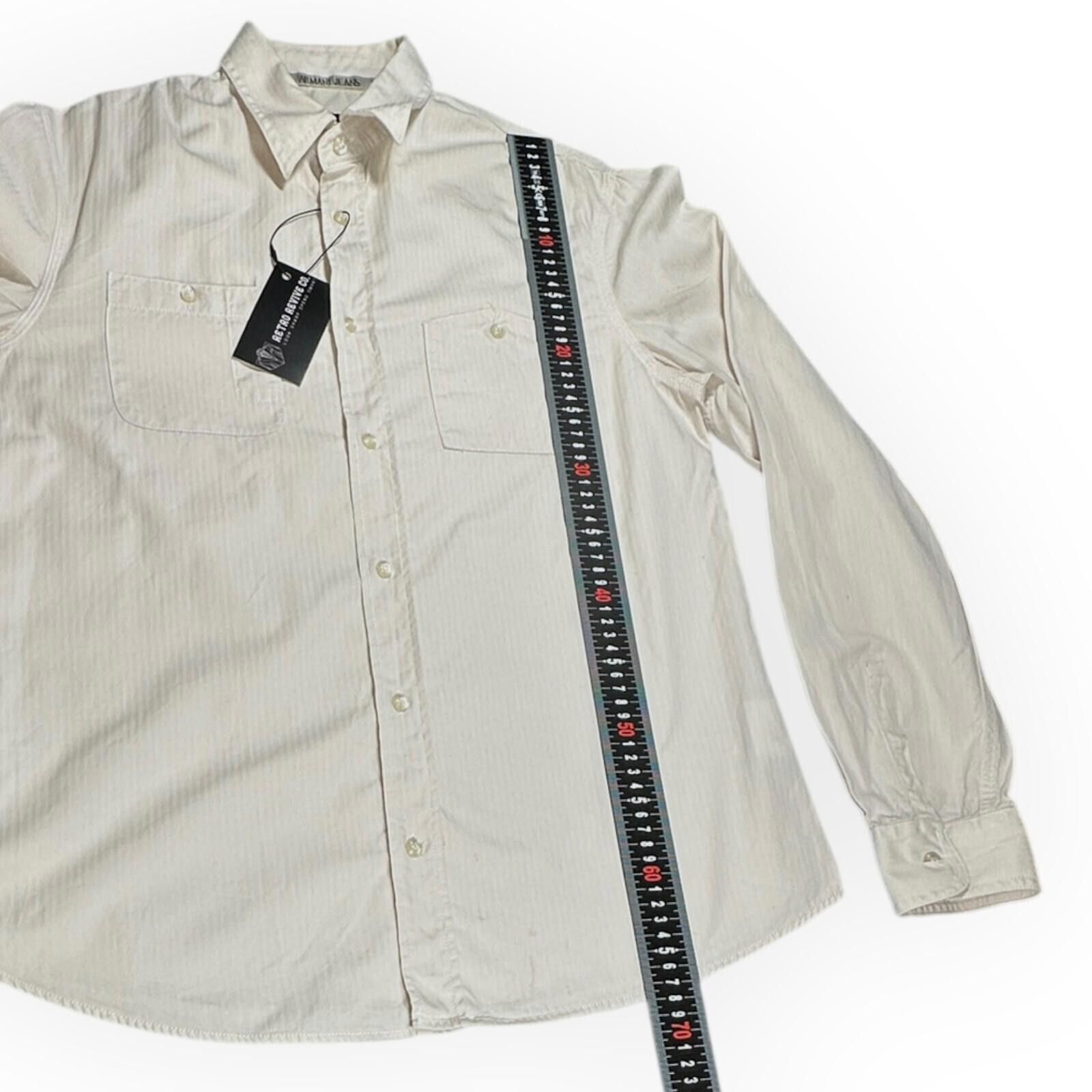 Other Armani Jeans Shirt Men's UK Size L Beige Plain Long Sleeve Size 42R - 9 Thumbnail