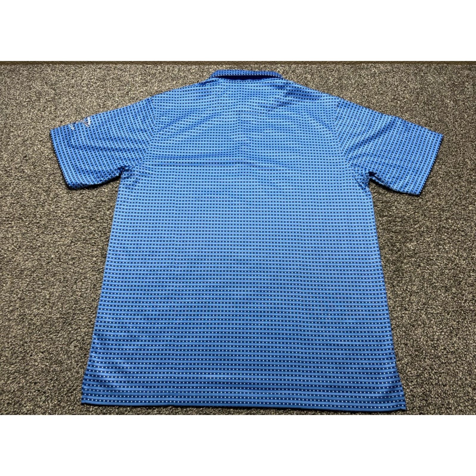 Vintage Donald Ross Polo Men Medium Stars Stripes Golf Shirt USA Blue All Over Print AOP Size US M / EU 48-50 / 2 - 3 Thumbnail