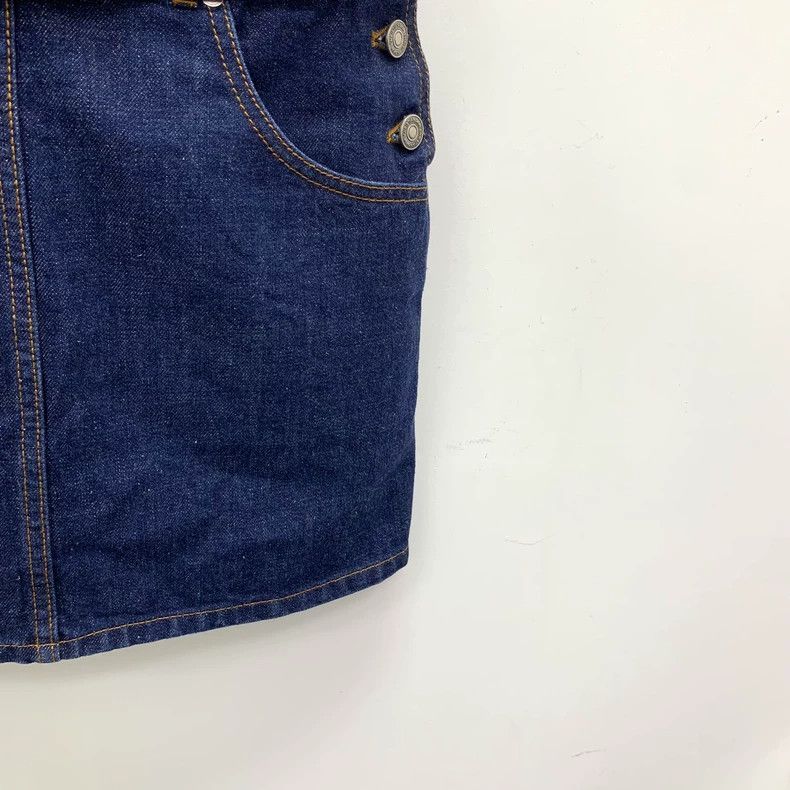 Dior Dior Dark blue cotton denim strap skirt 2506-Nextarrow Size 42" / US 20 - 4 Thumbnail