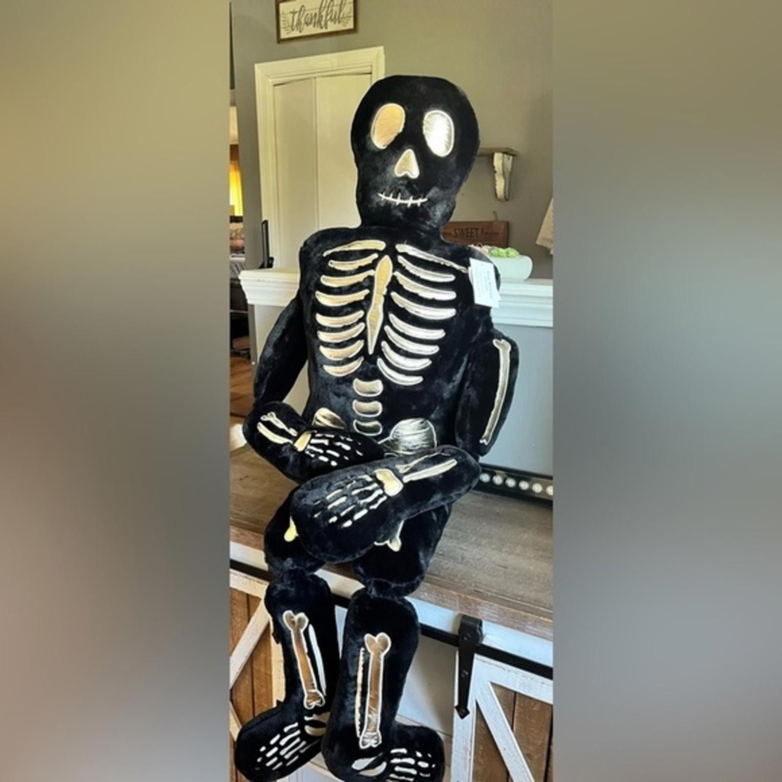 Isaac Mizrahi Isaac Mizrahi Black And Gold Skeleton Body Pillow NWT Size ONE SIZE - 1 Thumbnail