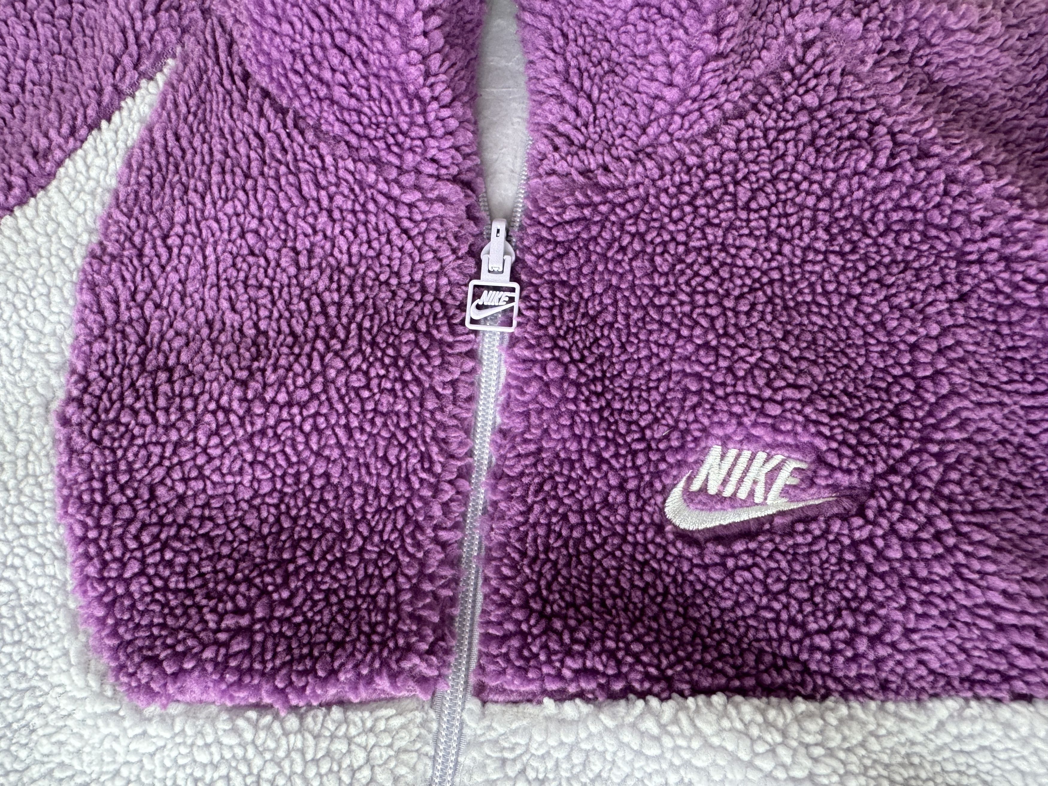 Nike VINTAGE NIKE REVERSIBLE BOA FLEECE JACKET FUSCHIA PURPLE MED Size US M / EU 48-50 / 2 - 4 Thumbnail