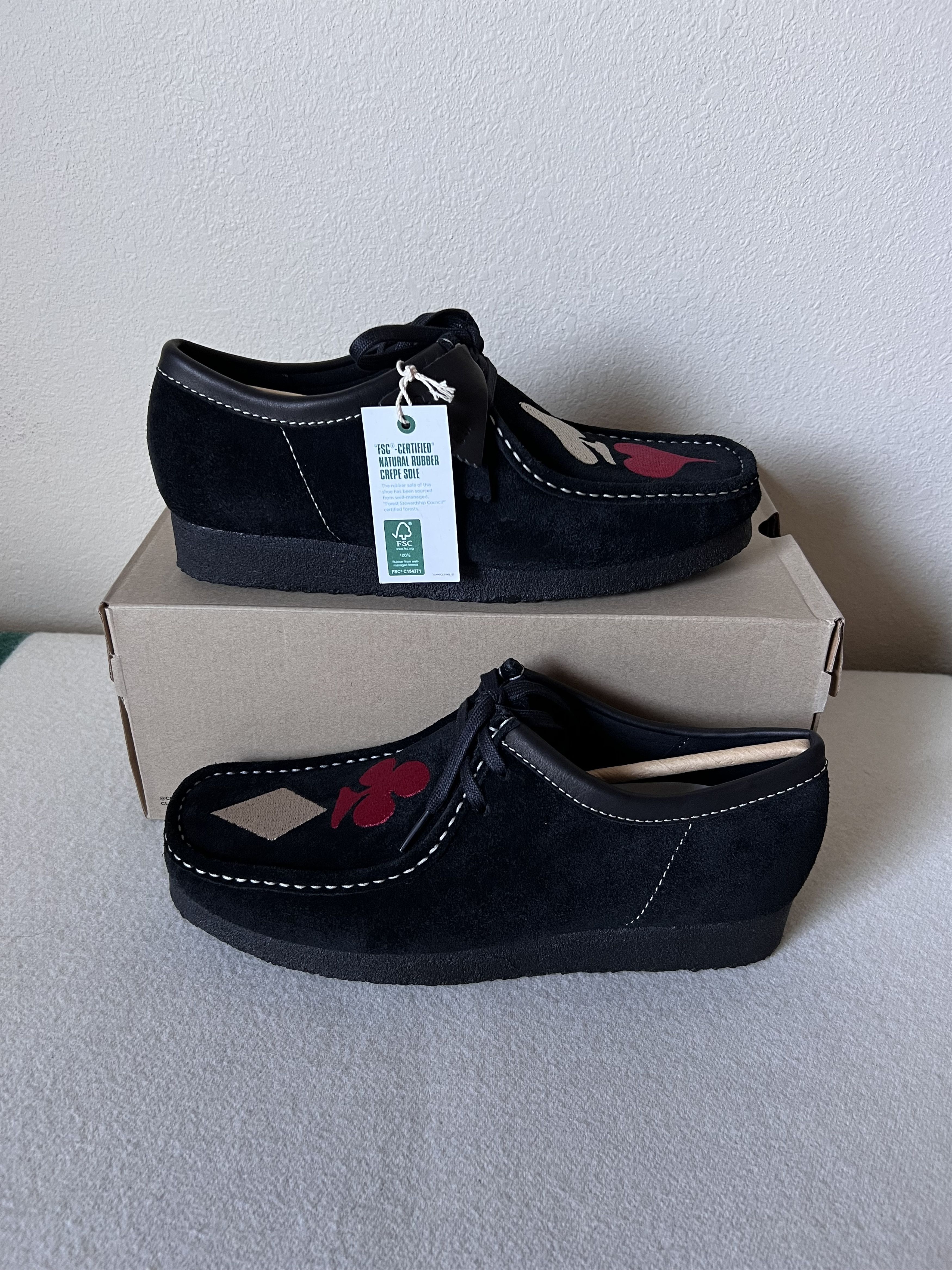 Clarks × Stussy Stussy Clarks Wallabee Shoes in Black Suede Size US 6 / EU 39 - 2 Thumbnail
