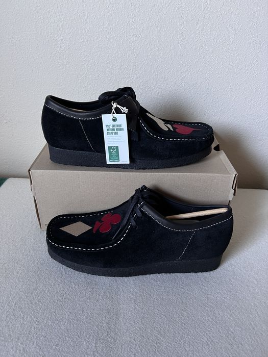 Stussy Stussy Clarks Wallabee Shoes in Black Suede | Grailed