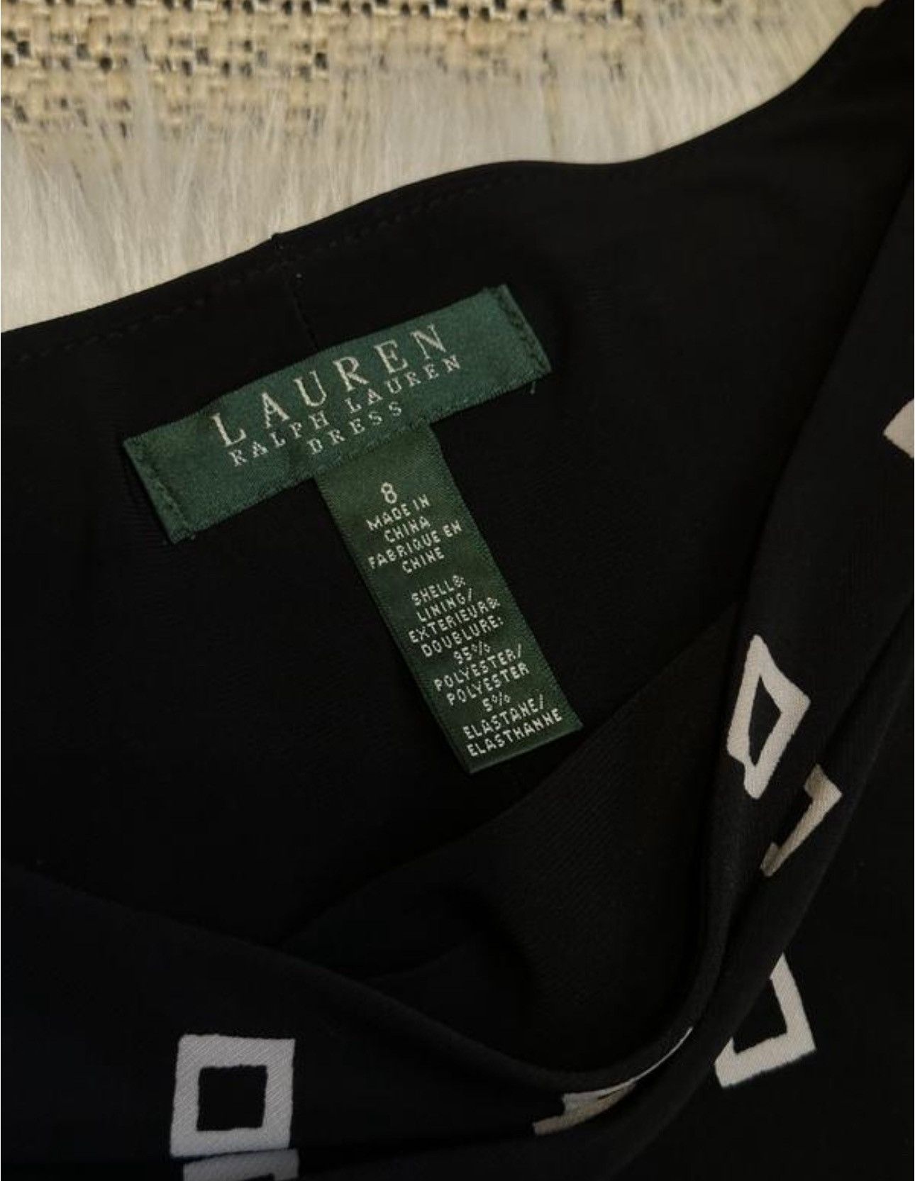 Polo Ralph Lauren LAUREN RALPH LAUREN | Black Geometric Square Print Twist Size M / US 6-8 / IT 42-44 - 5 Thumbnail