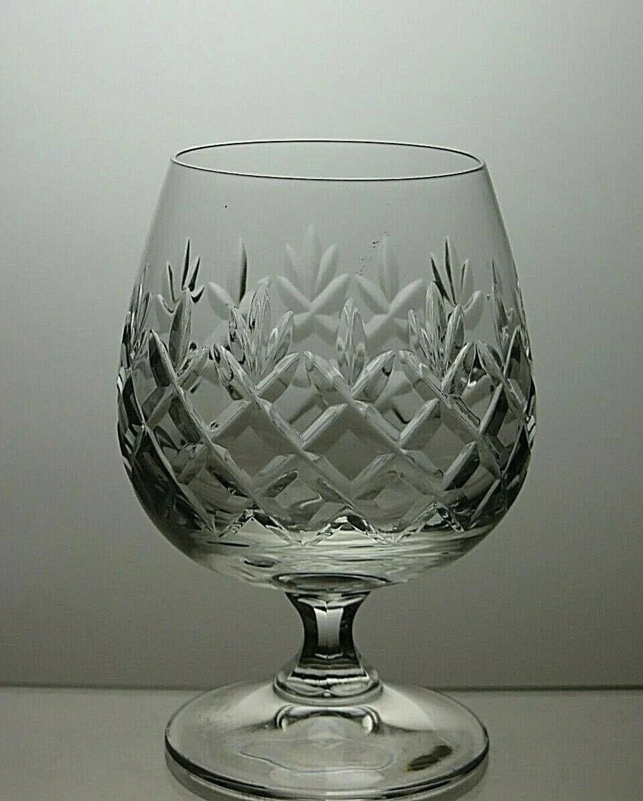 The Unbranded Brand Lead Crystal Cut Glass Small Brandy Set Of 5 Glasses 4 1/4" Size ONE SIZE - 2 Thumbnail