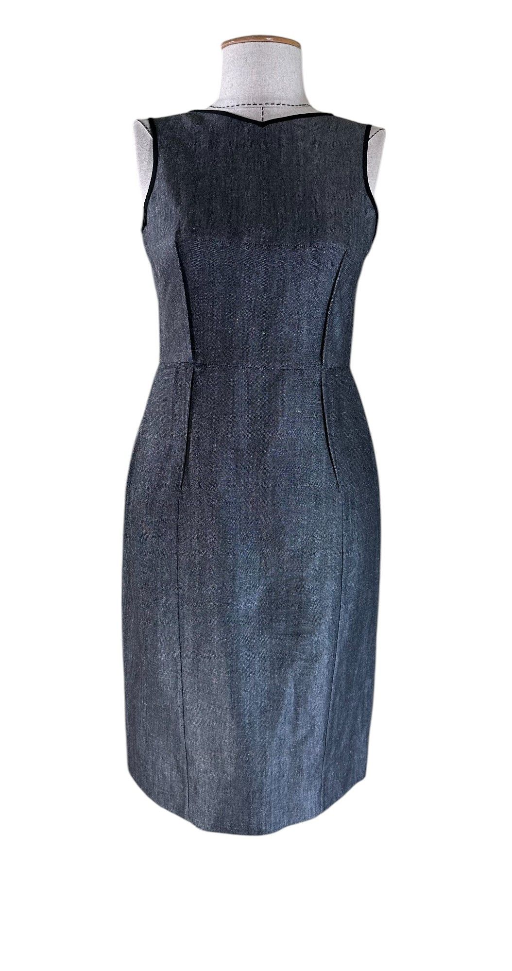 Valentino Grey Linen Suit Dress and Coat/Long Blazer Size XS / US 0-2 / IT 36-38 - 7 Thumbnail