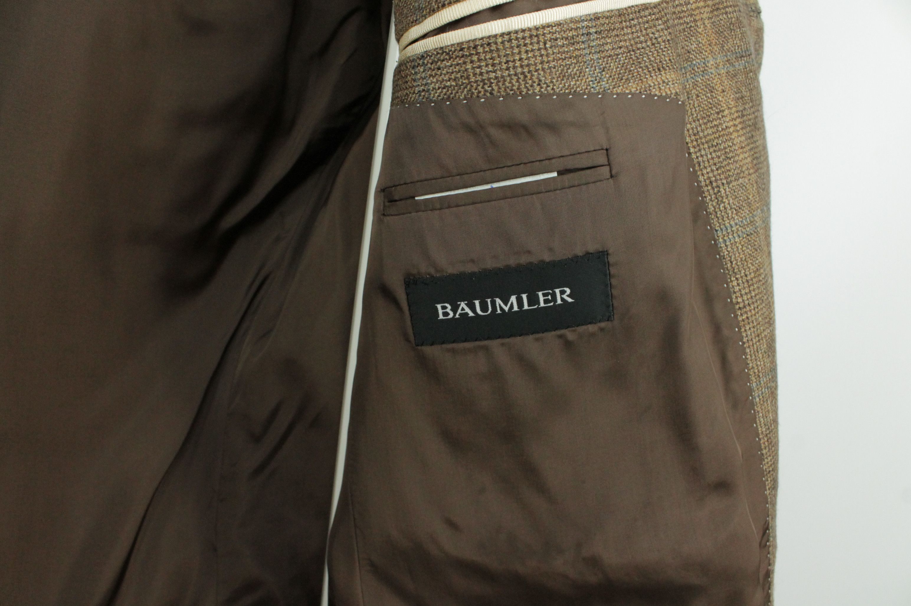 Baumler Baumler Pure Cashmere 3BTN Check Blazer Jacket Men's Size US L / EU 52-54 / 3 - 9 Thumbnail