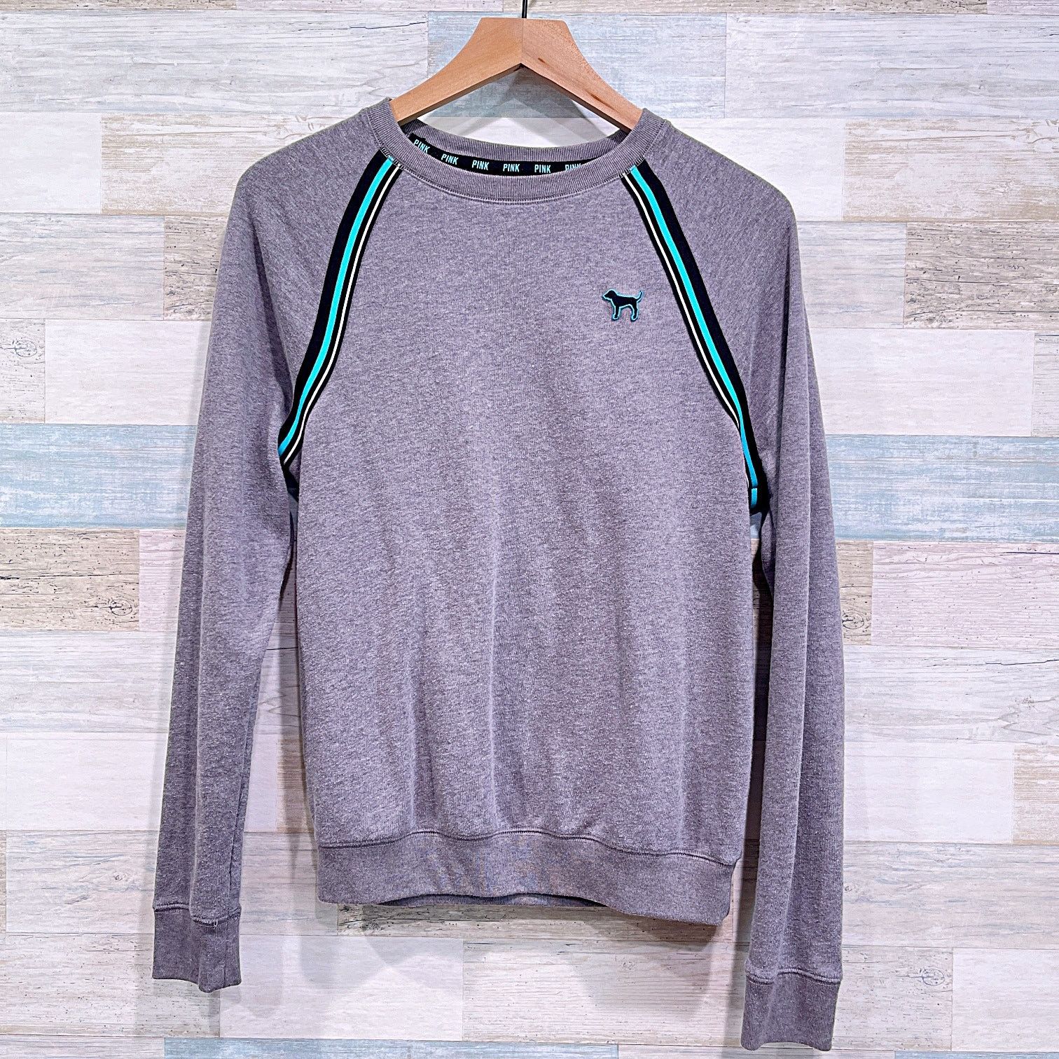 Victoria's Secret PINK Victorias Secret Perfect Sweatshirt Gray Blue Black XS Size XS / US 0-2 / IT 36-38 - 1 Thumbnail