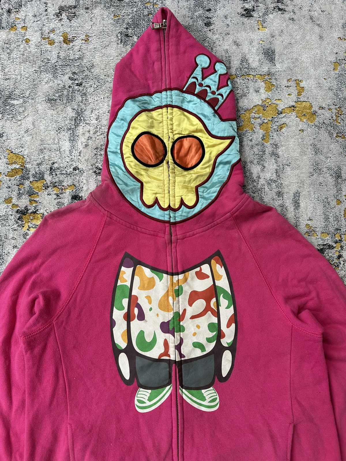 Beauty Beast KING SKULL BIGFACE FUL ZIPPER HOODIE LIKE A BAPE LGB STYLE Size S / US 4 / IT 40 - 3 Thumbnail