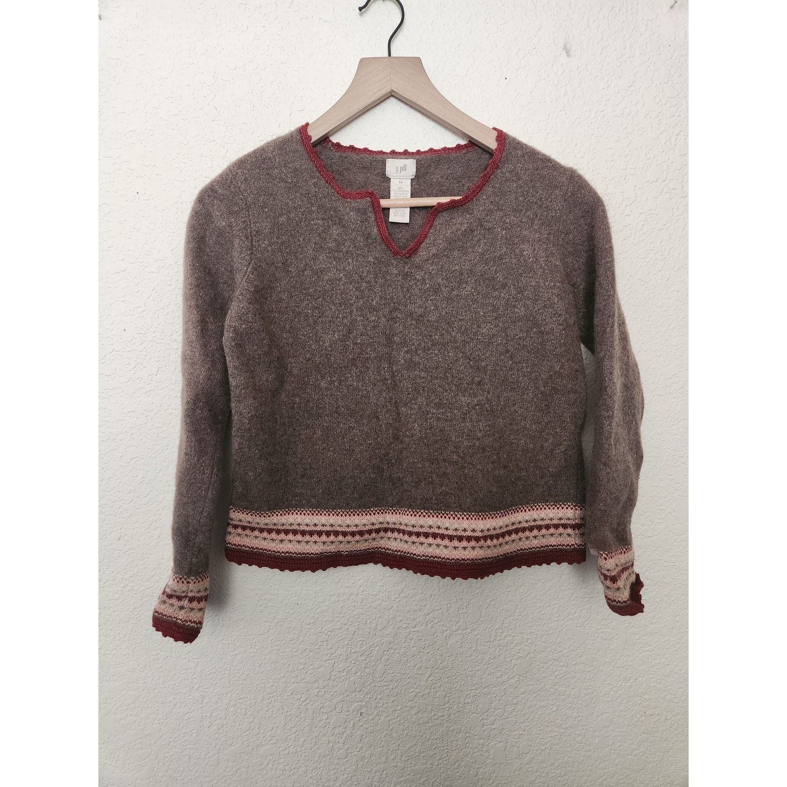 Blk Dnm J.Jill Women's Lambswool/ Rabbit Hair Sweater -M Size M / US 6-8 / IT 42-44 - 1 Thumbnail