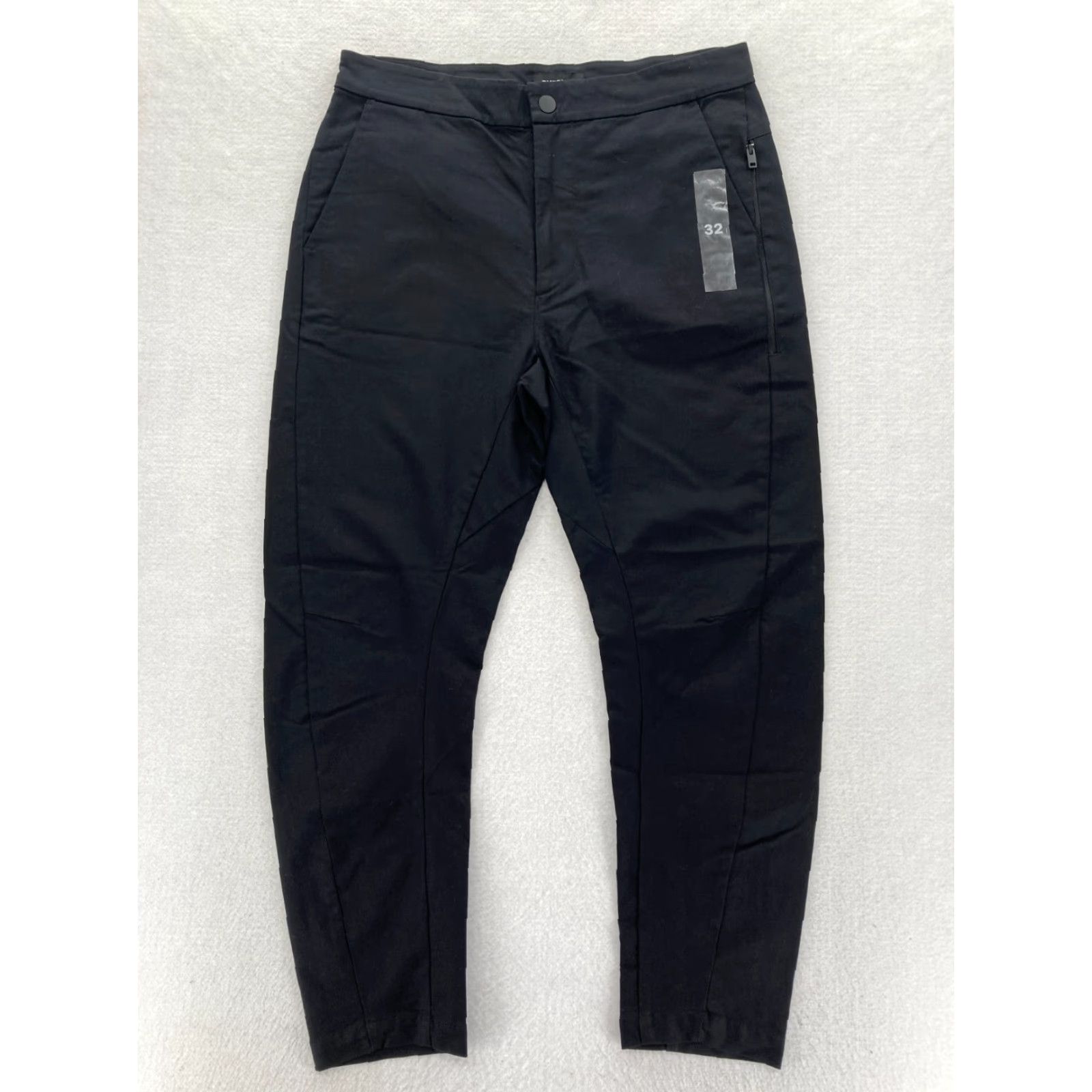 Express Express Pants Mens 32x27 Black Performance Stretch Fabric Slim Leg Mid Rise NWOT Size US 32 / EU 48 - 2 Thumbnail