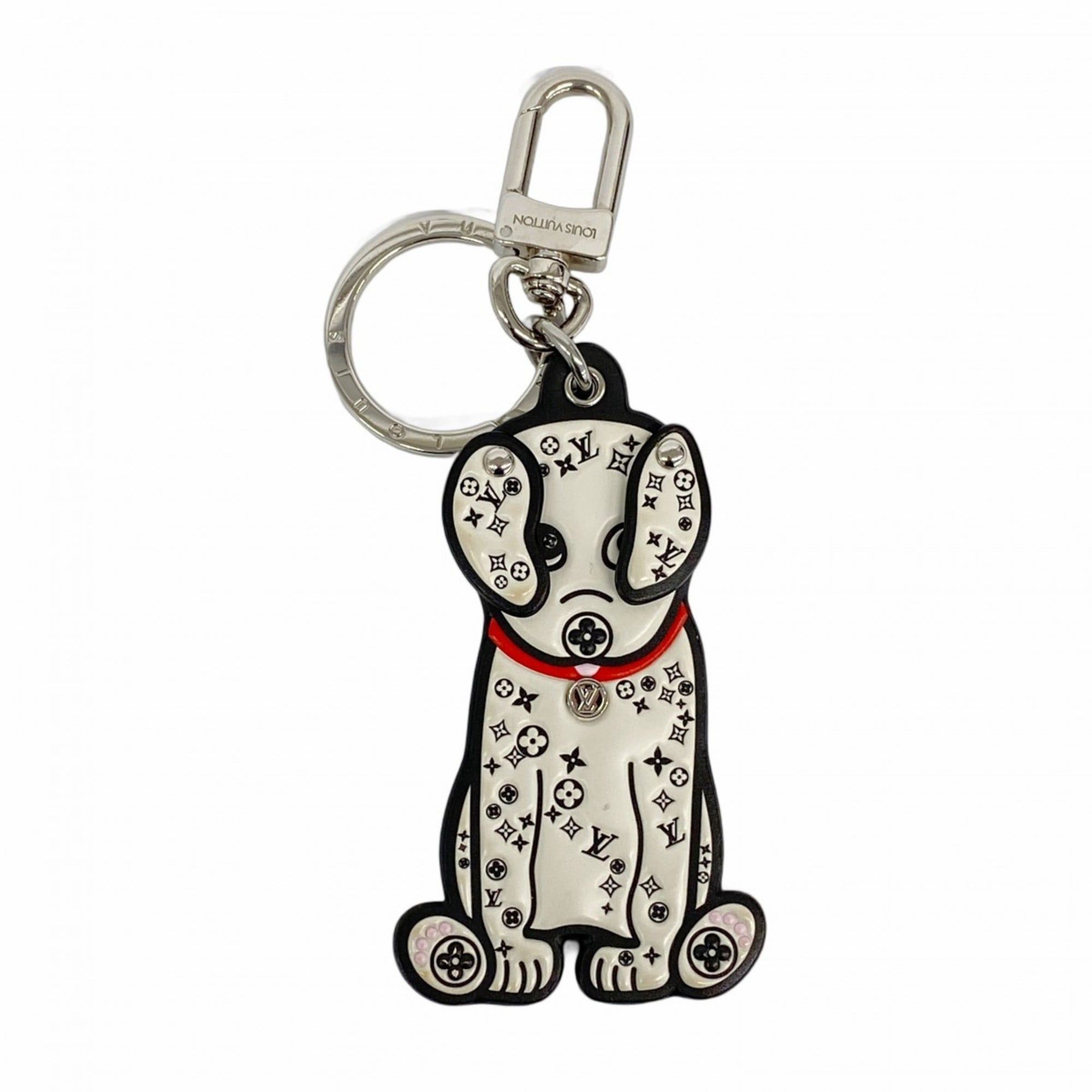 Louis Vuitton Porte-Clés LV Dalmatian Keychain Charm M00746 White Black Silver Men's and Women's