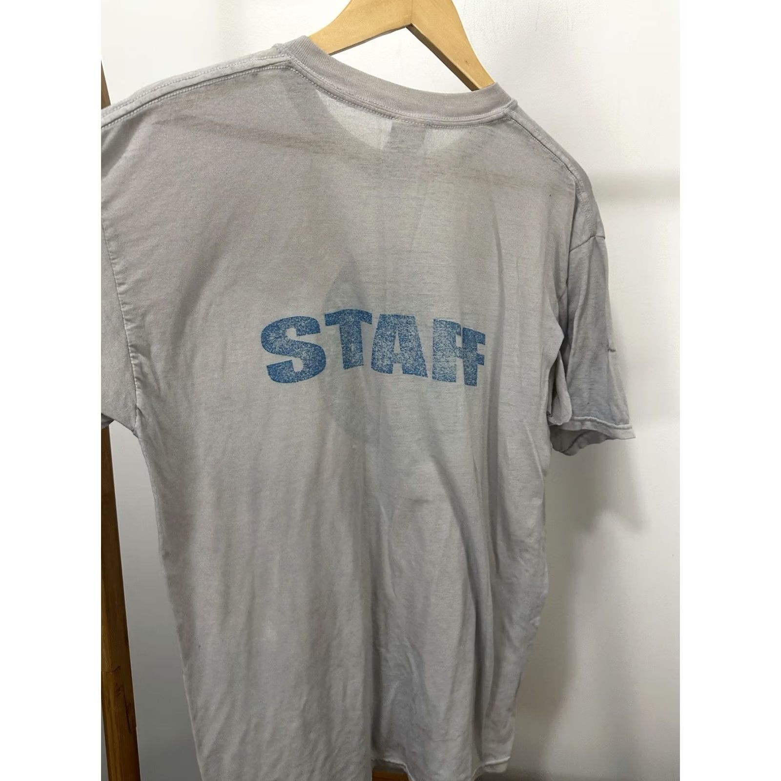 Gildan VTG Nasa Space Day Camp Staff Paper Thin Burnout Worn T-Shirt Size M Gray Nike Mens T-Shirt Size US M / EU 48-50 / 2 - 4 Thumbnail