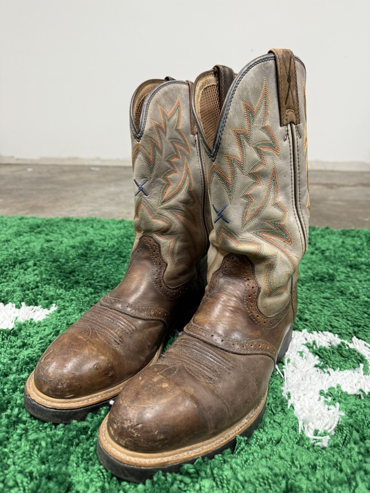Vintage Vintage Brown Leather Steel Toe Cowboy Boots Western 9 Size US 9 / EU 42 - 2 Thumbnail